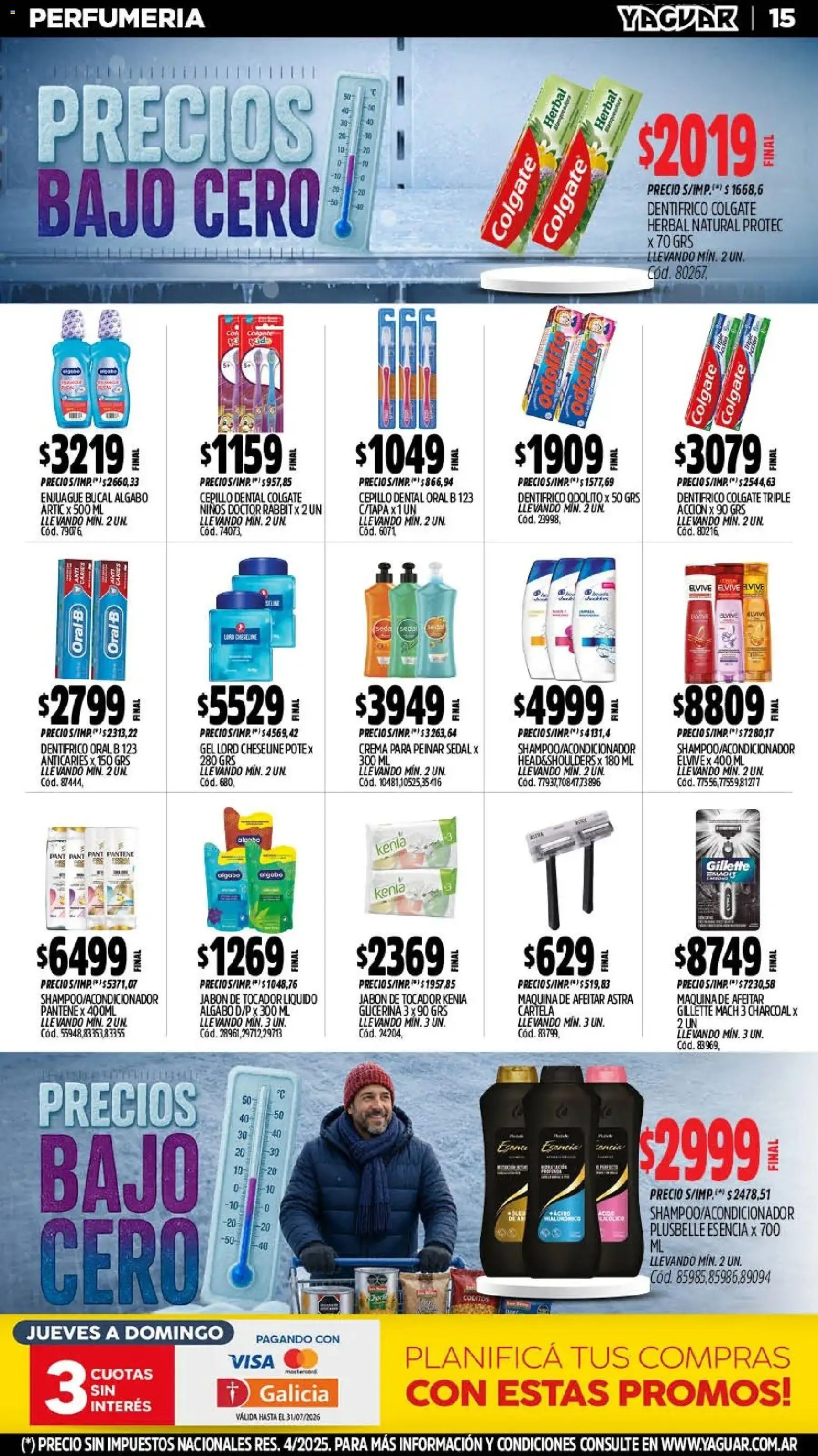 Yaguar - Oferta Semanal Mendoza │ válido desde el 20/07/2026 | Página: 15 | Productos: Maquina de afeitar, Jabón, Enjuague bucal, Crema