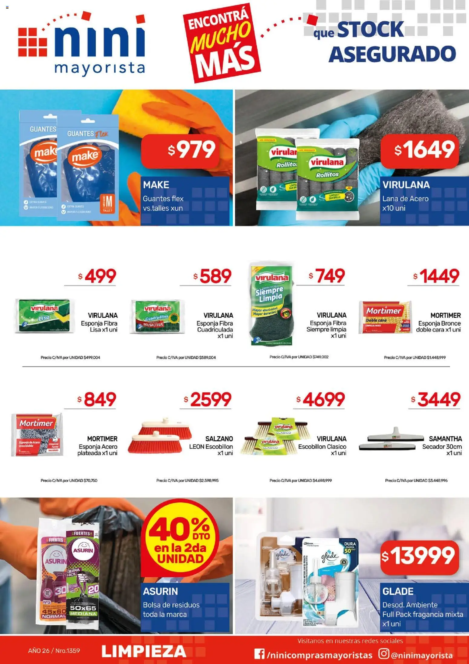 NINI Mayorista ofertas │ válido desde el 11.05.2026 | Página: 13 | Productos: Bolsa, Esponja, Escobillon, Guantes