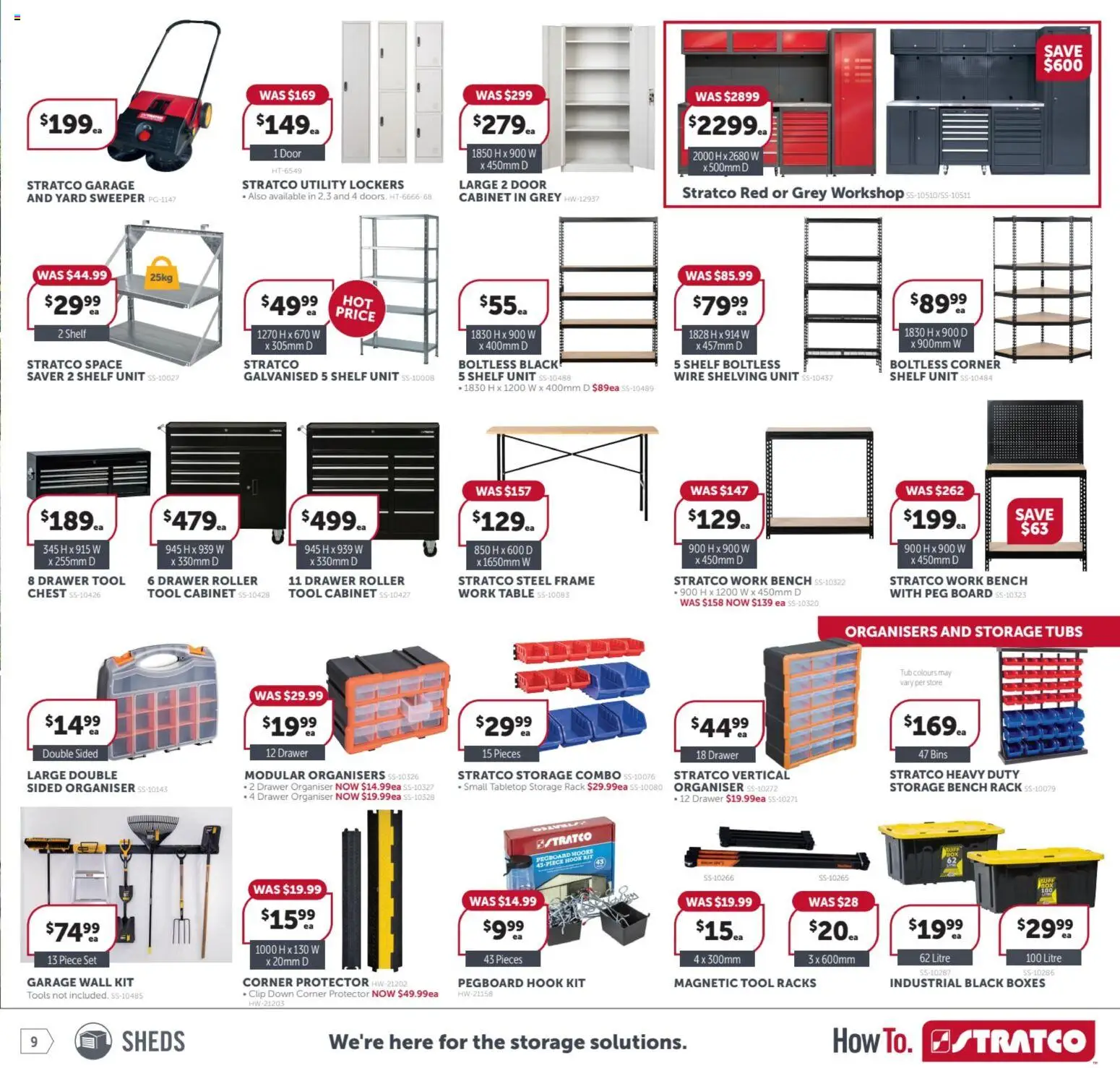 Stratco catalogue - valid from 03/07/2026 | Page: 9 | Products: Cabinet, Table, Drawer, Clip