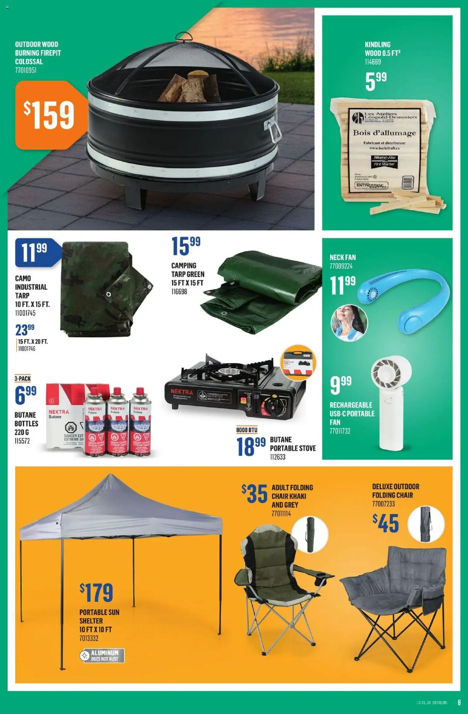 Canac flyer valid from 18.06.2026 | Page: 8 | Products: Stove, Fan, Chair