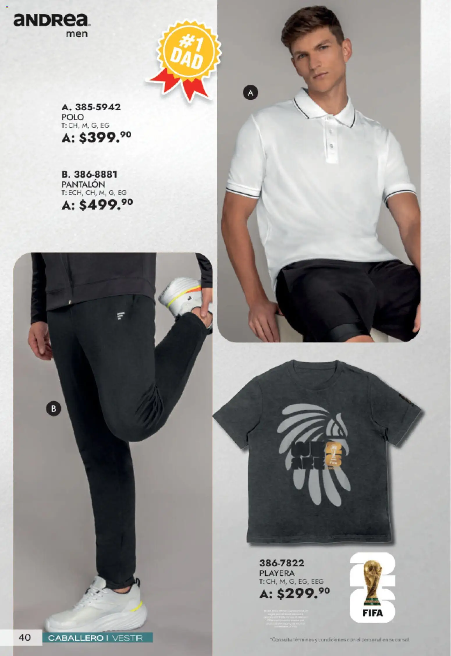 Nuevas ofertas de Andrea válidas en toda la República Mexicana desde el 24.05.2026. ¡Encuentra las mejores ofertas en Andrea catálogo Para papá! | Página: 40