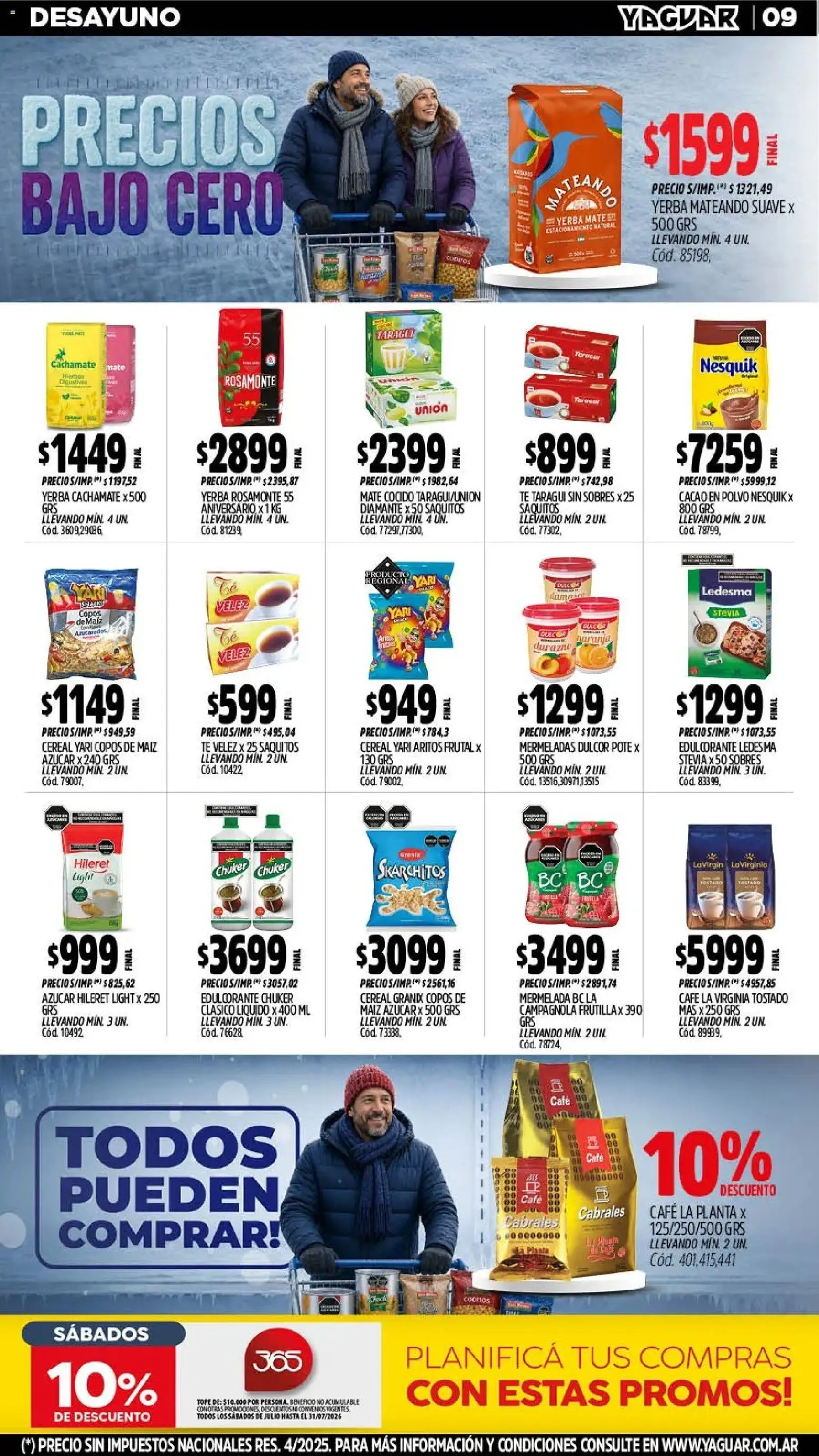 Yaguar - Oferta Semanal Salta │ válido desde el 27/07/2026 | Página: 13 | Productos: Copos, Edulcorante, Maiz, Planta