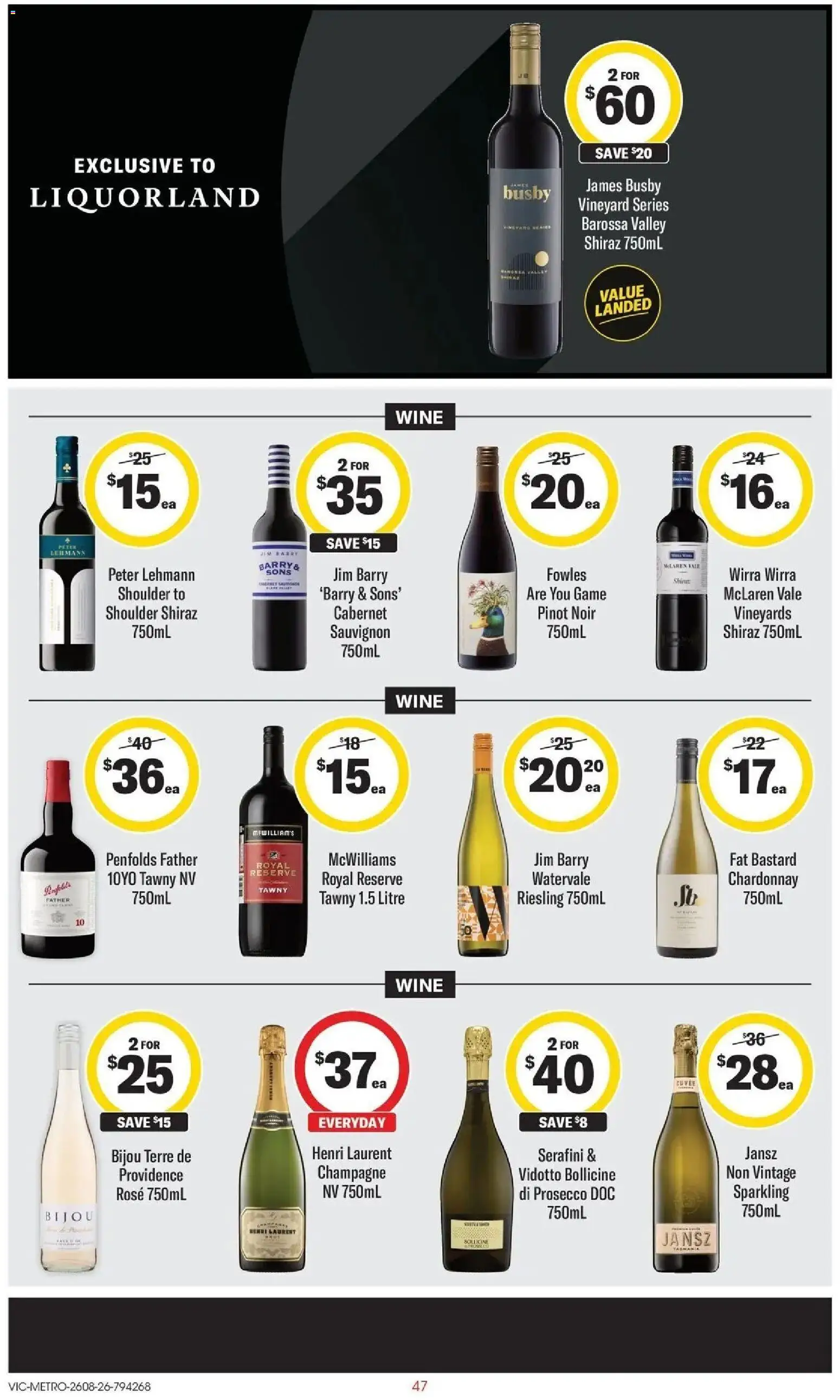 ﻿Coles catalogue valid from 26/08/2026 > Online Australia | Page: 47 | Products: Sparkling wine, Champagne, Prosecco, Game
