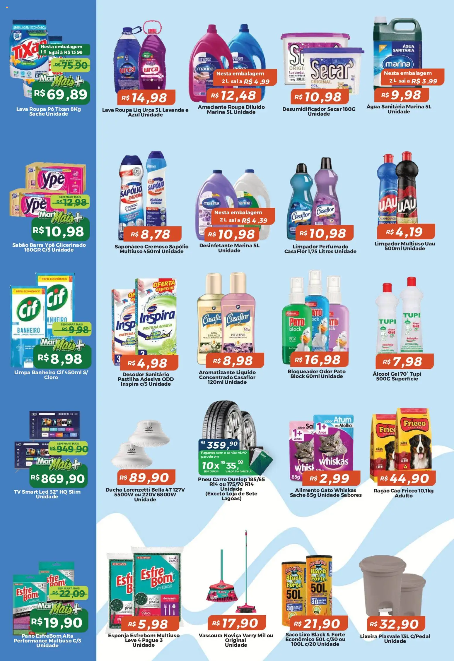 Mart Minas Folheto - válido de 09/07/2026 | Página: 7 | Produtos: Pó, Saponáceo, Atum, Desinfetante