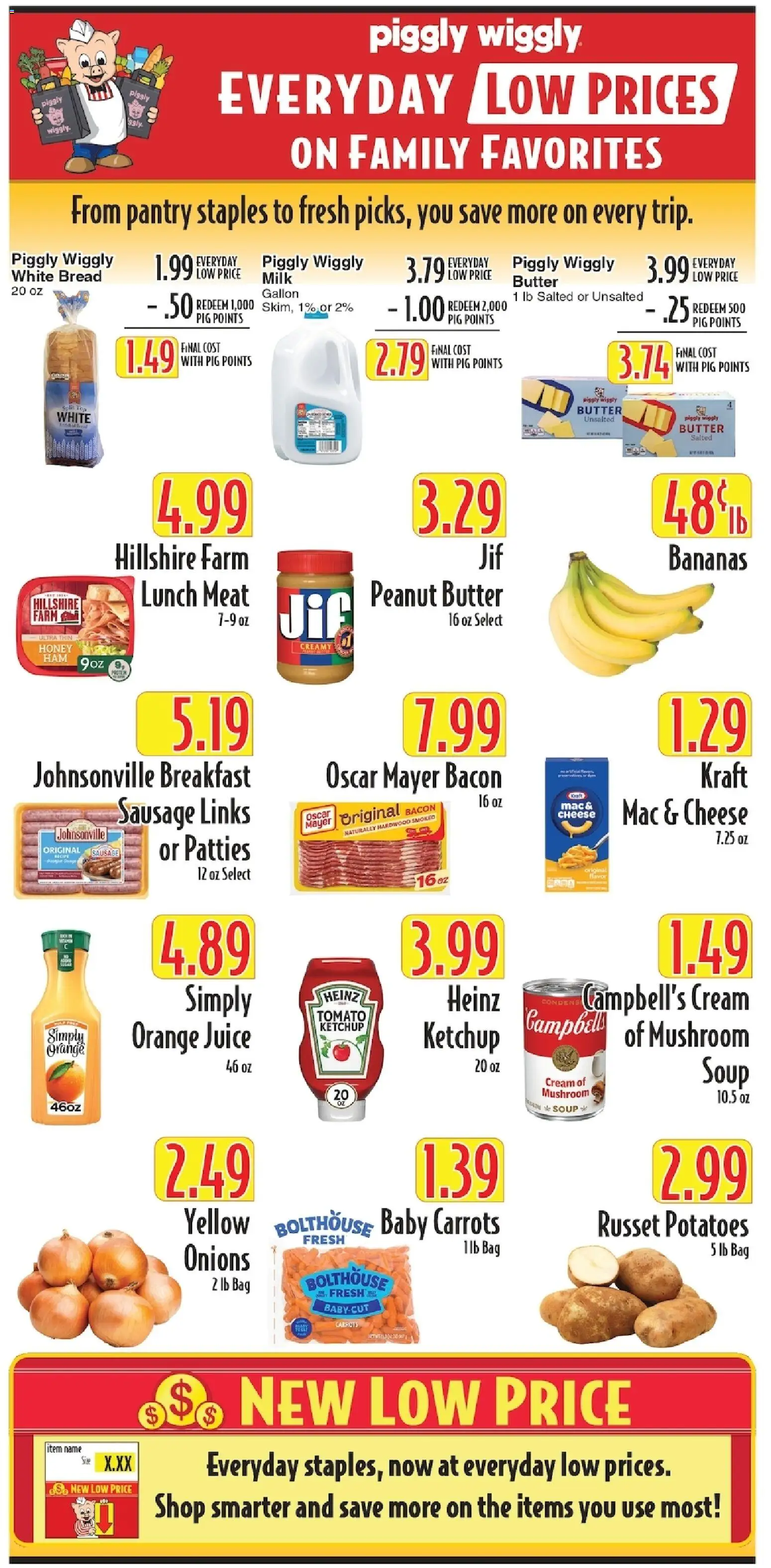 Piggly Wiggly Weekly Ad - valid from 07/08/2026 | Page: 15 | Products: Milk, Bananas, Cream, Potatoes