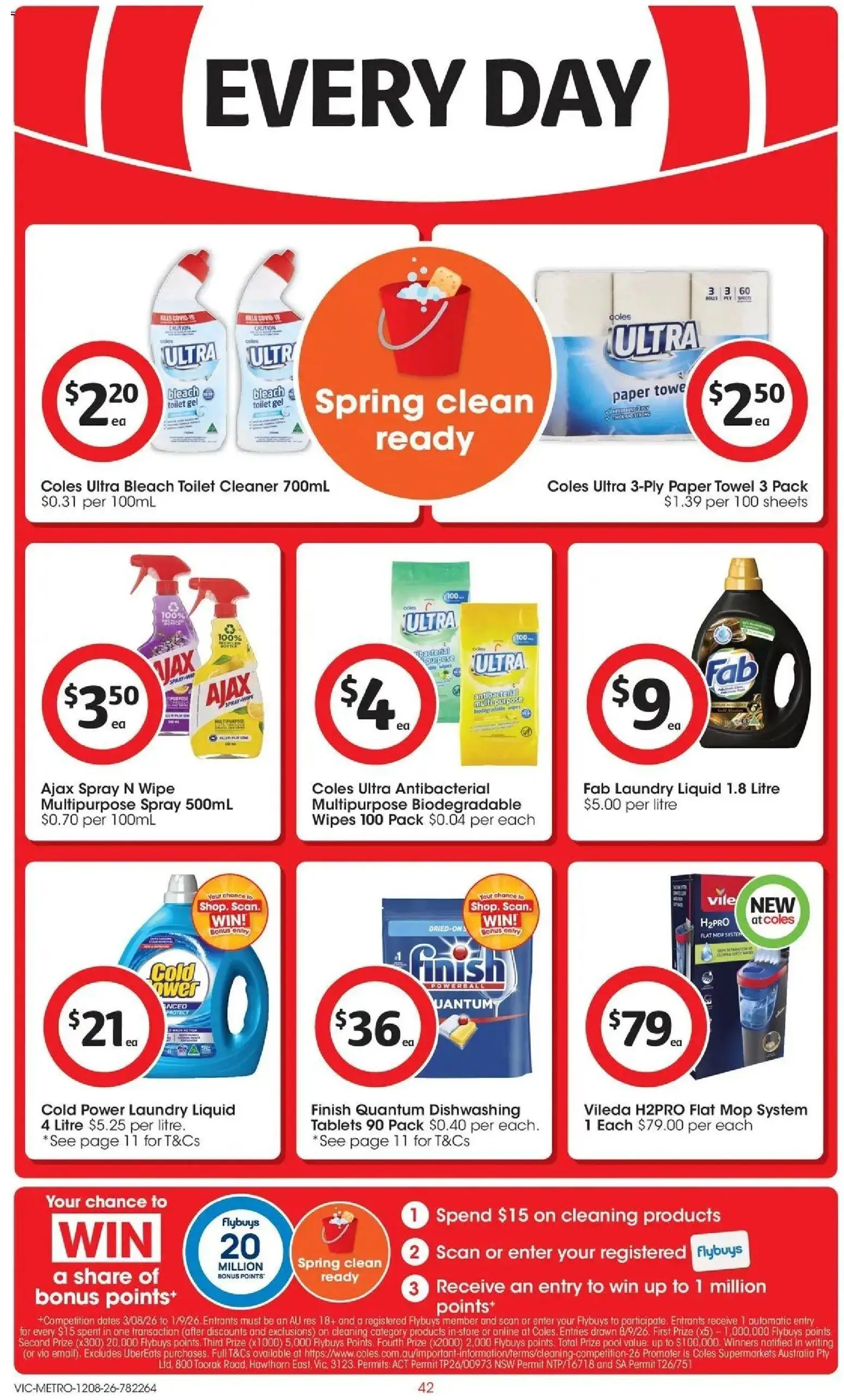 Coles catalogue - valid from 12/08/2026 | Page: 42 | Products: Toilet, Laundry, Multipurpose, Tablets