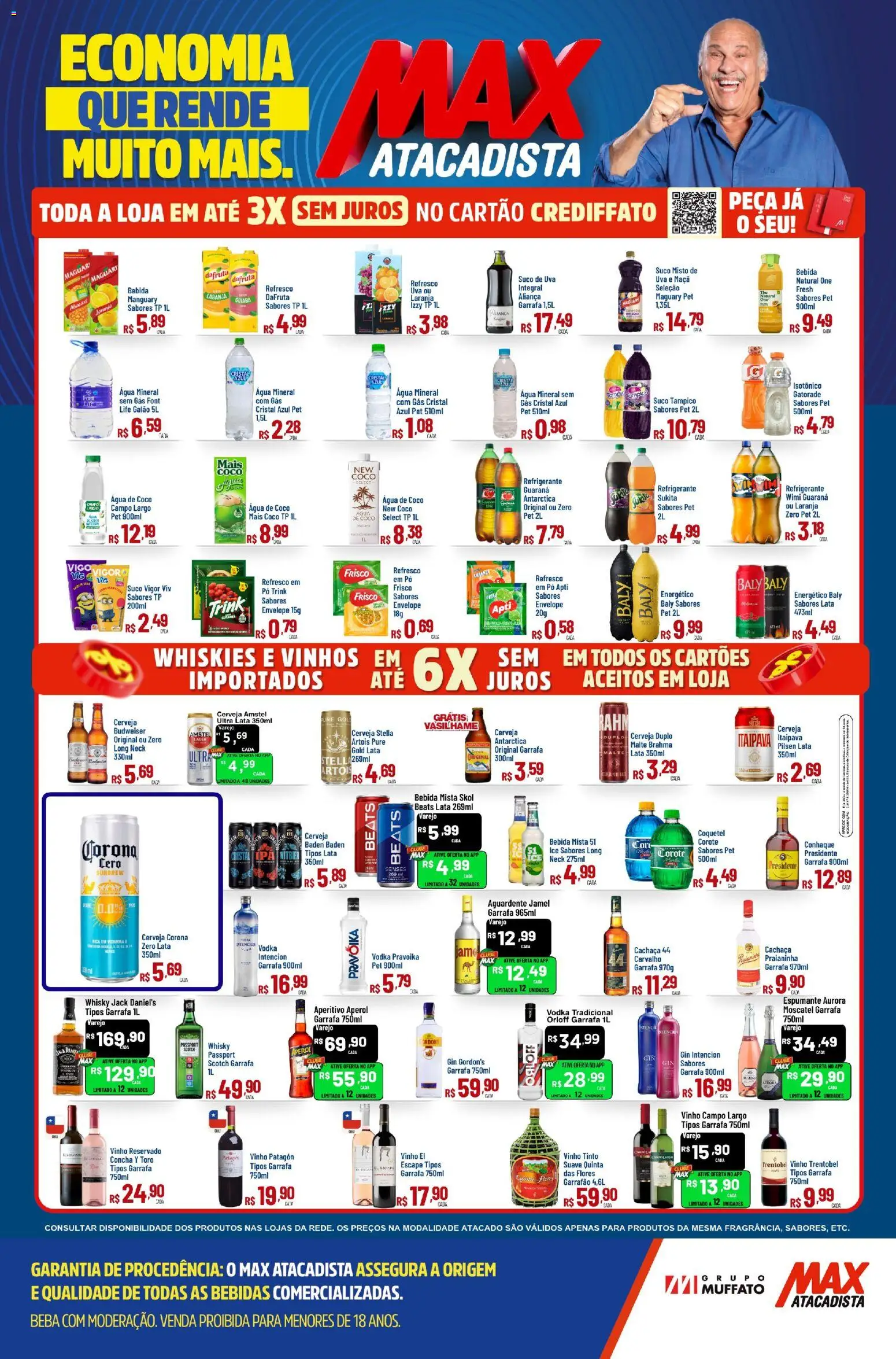 Max Atacadista Folheto - válido de 31/07/2026 | Página: 4 | Produtos: Refresco, Gin Gordon's, Água mineral, Refrigerante