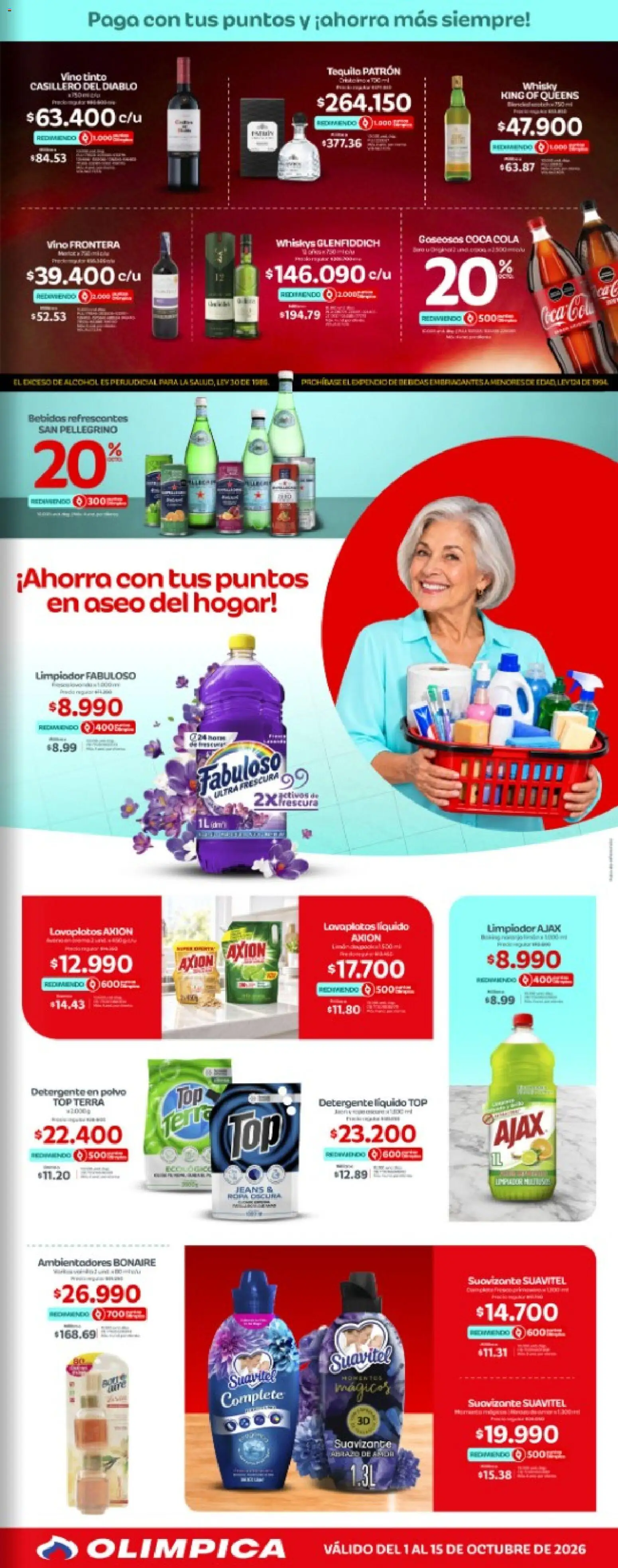 Olímpica revista - valida desde el 01/10/2026 | Página: 3 | Productos: Detergente líquido, Polvo, Ropa, Vino