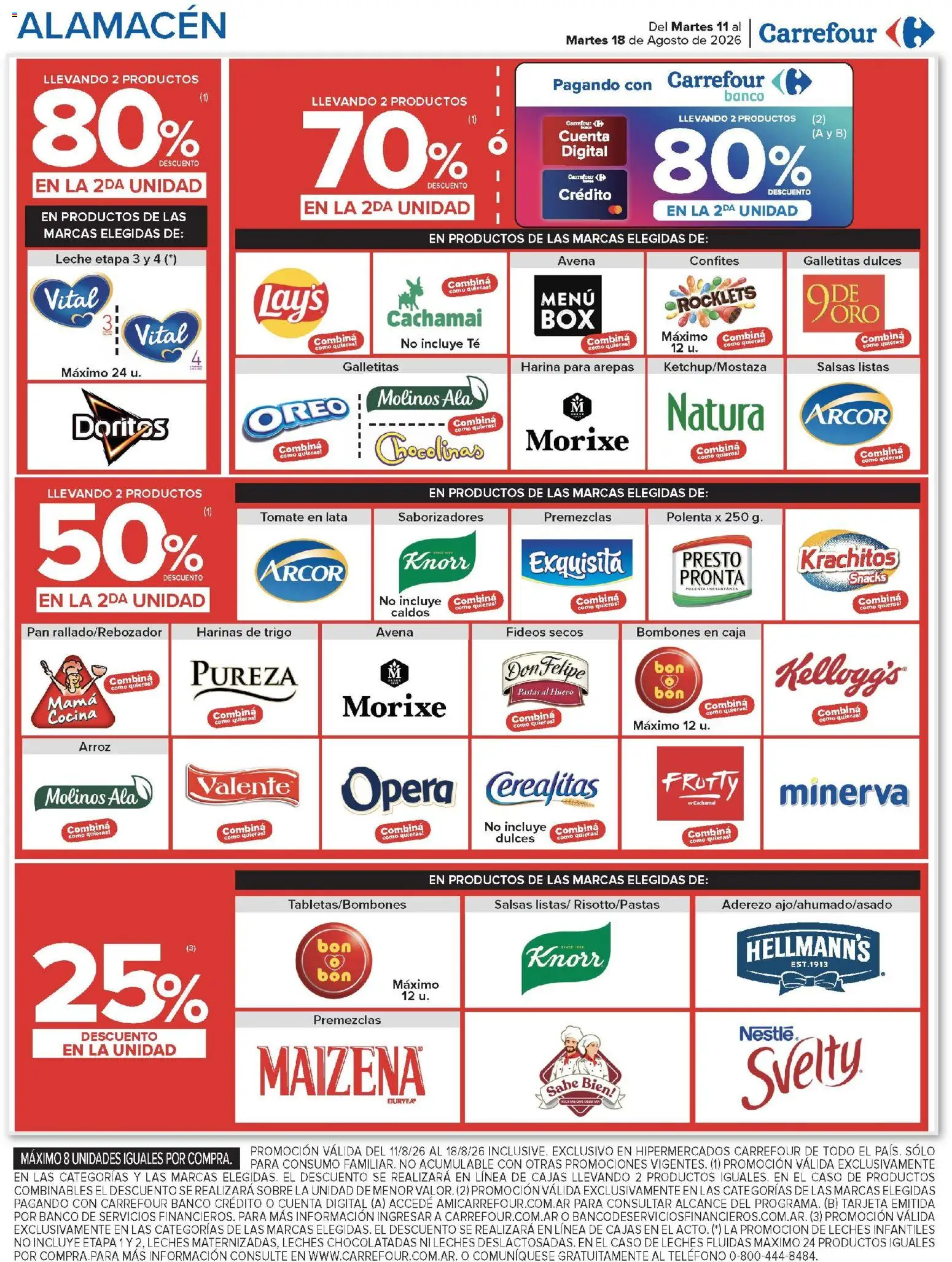 Carrefour ofertas │ válido desde el 11/08/2026 | Página: 5 | Productos: Harina, Dulces, Oreo, Té
