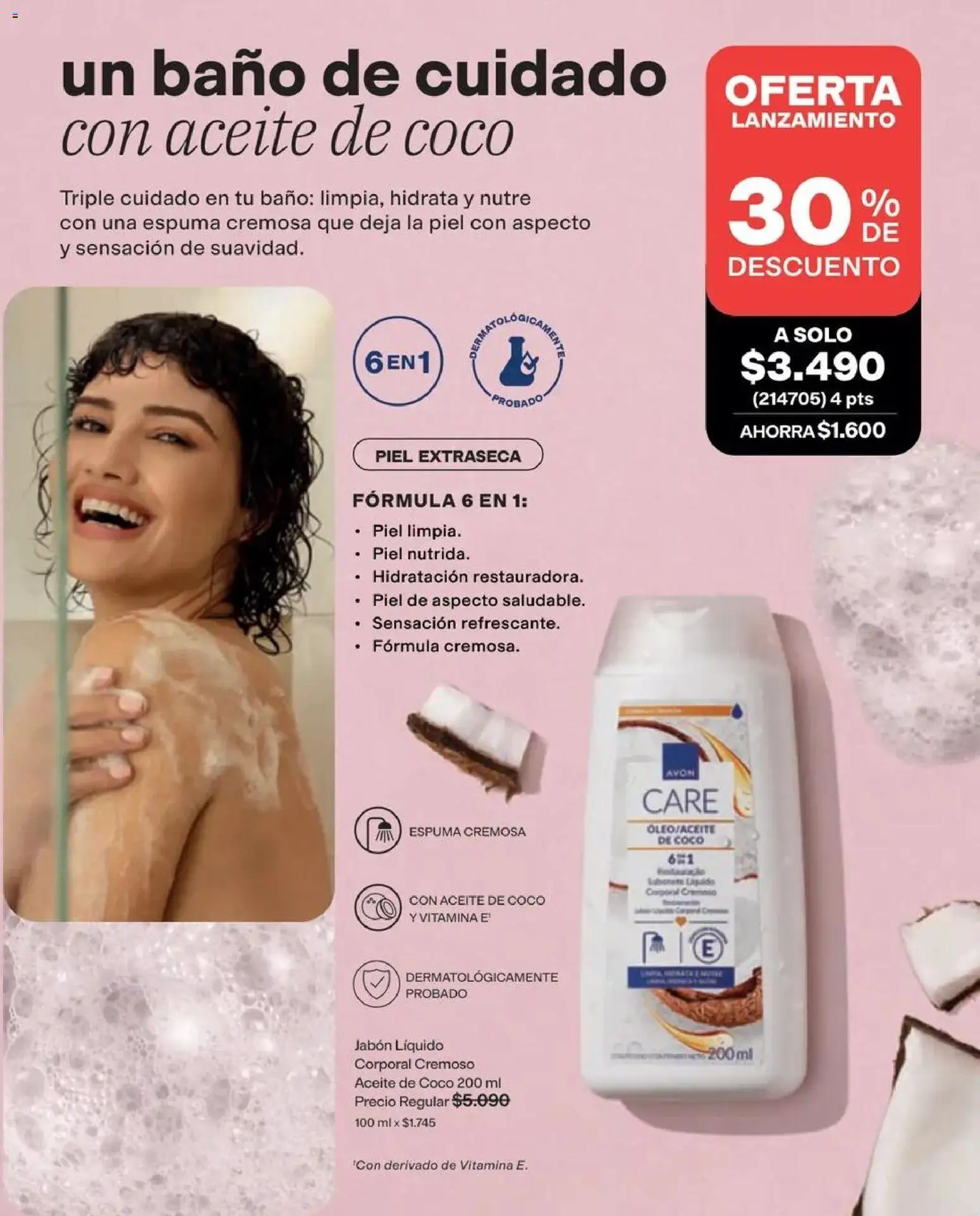 Catálogo Avon Campaña 14 │ válido desde el 15.09.2026 | Página: 102 | Productos: Espuma, Baño, Aceite, Jabón líquido