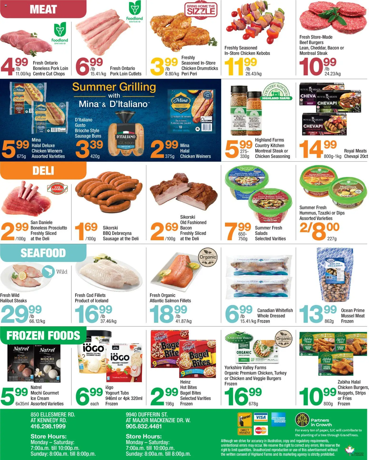 Highland Farms flyer valid from Jul 30, 2026 | Page: 4 | Products: Salad, Yogurt, Chicken, Pork