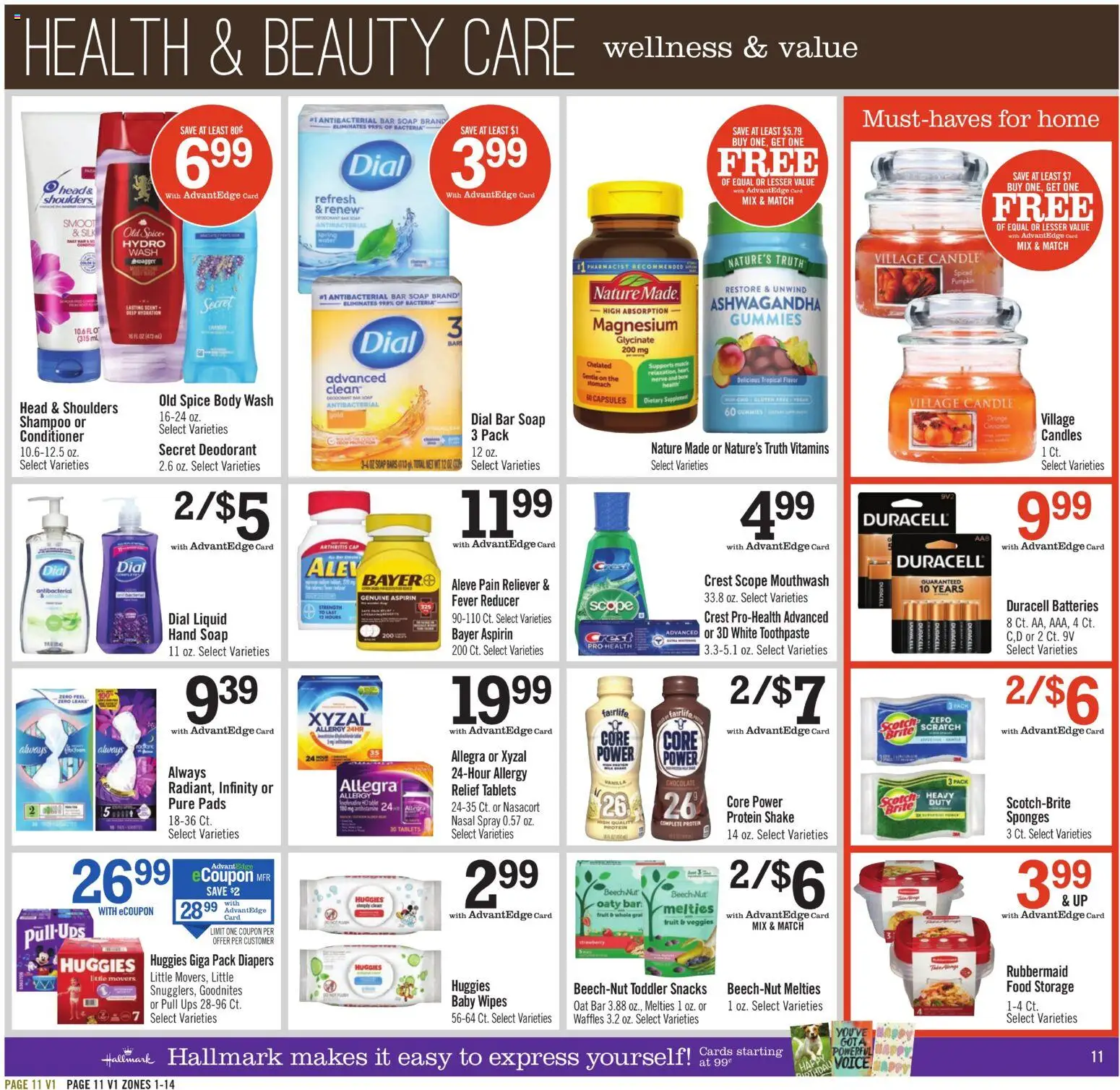 Price Chopper Weekly Ad - valid from 09/06/2026 | Page: 11 | Products: Shampoo, Head & Shoulders, Ashwagandha, Snacks