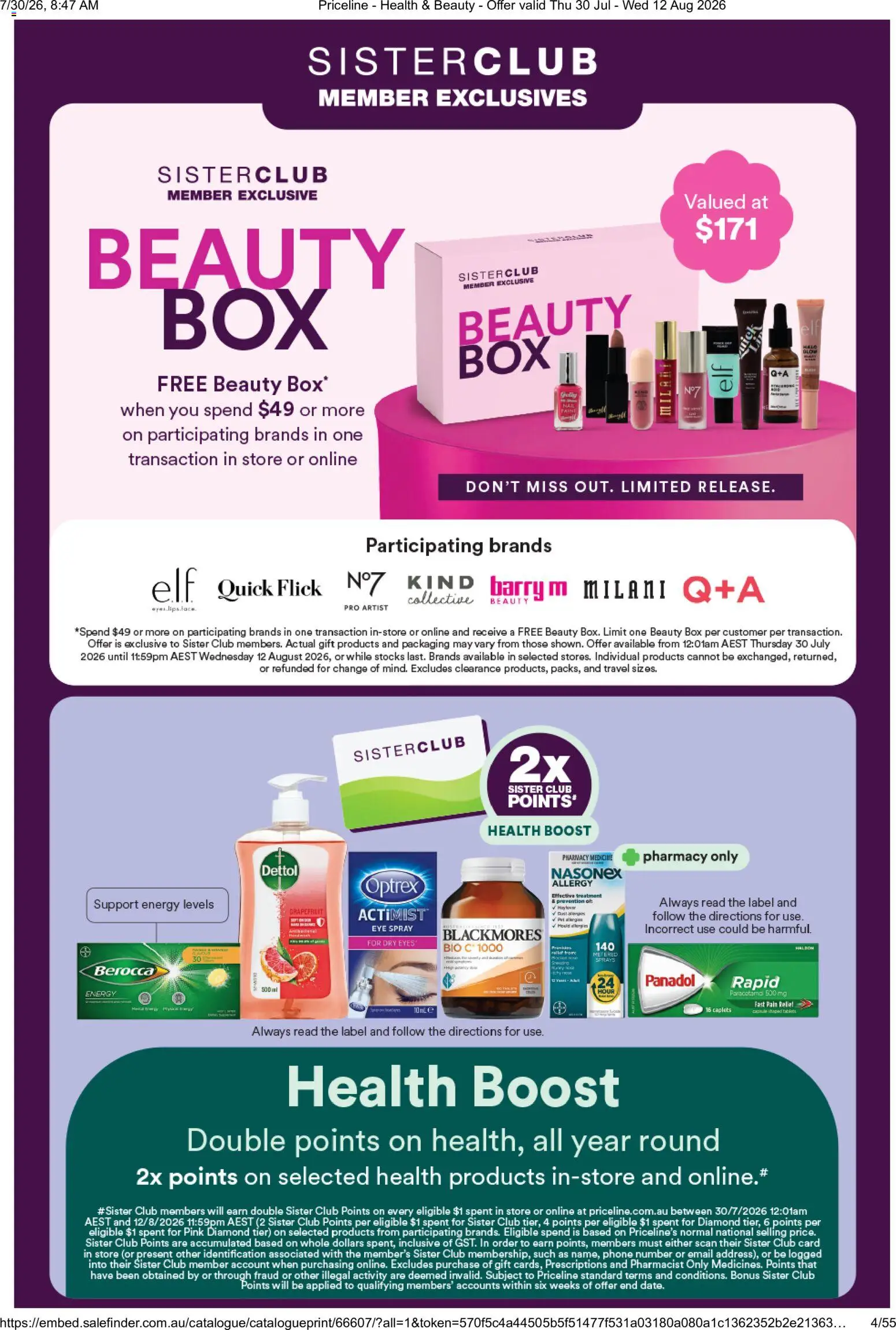 Priceline Pharmacy catalogue - valid from 30/07/2026 | Page: 2 | Products: Box, Grapefruit, Treatment, Pain relief