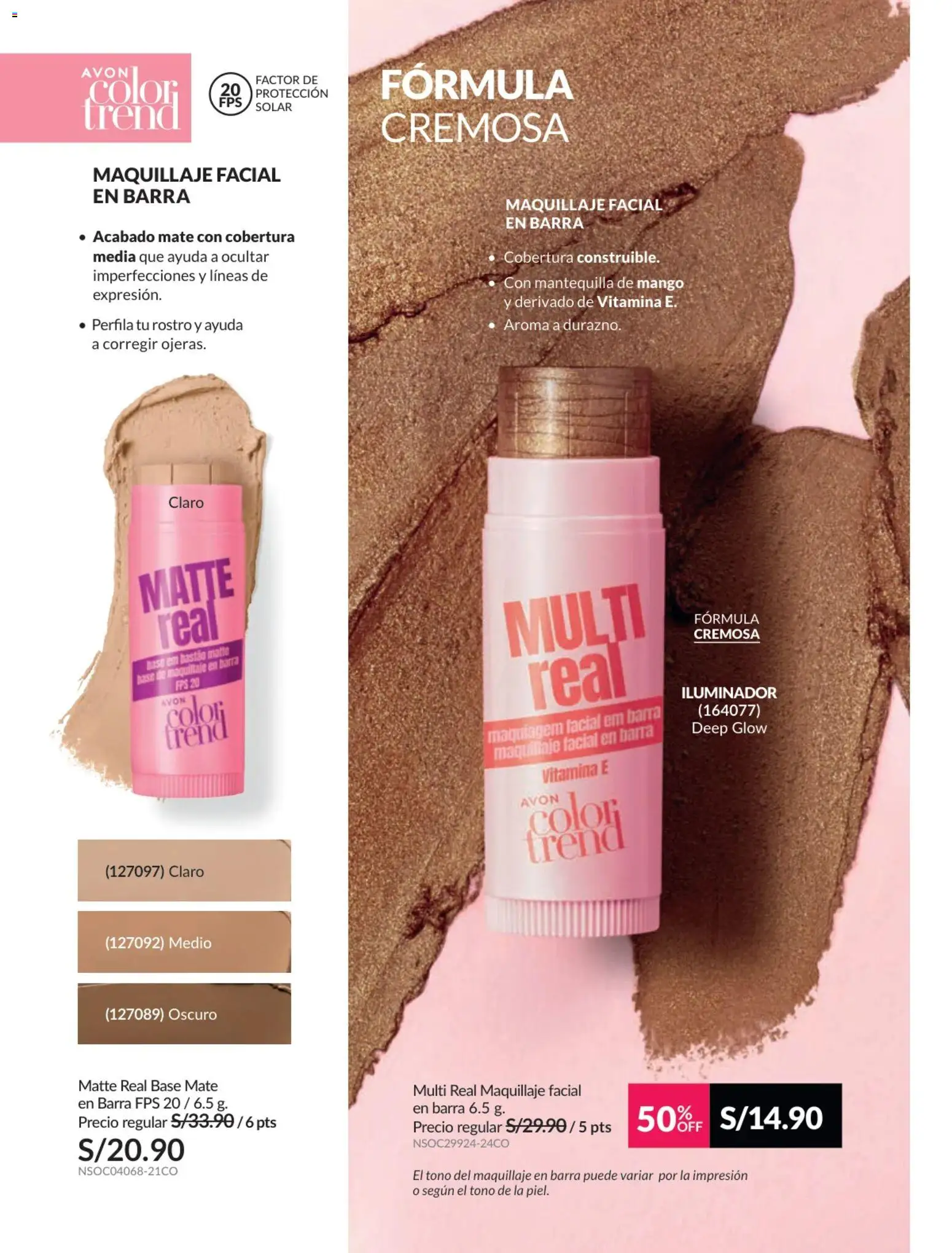 Catálogo Avon válido desde 17.06.2026 | Página: 46 | Productos: Mantequilla, Maquillaje