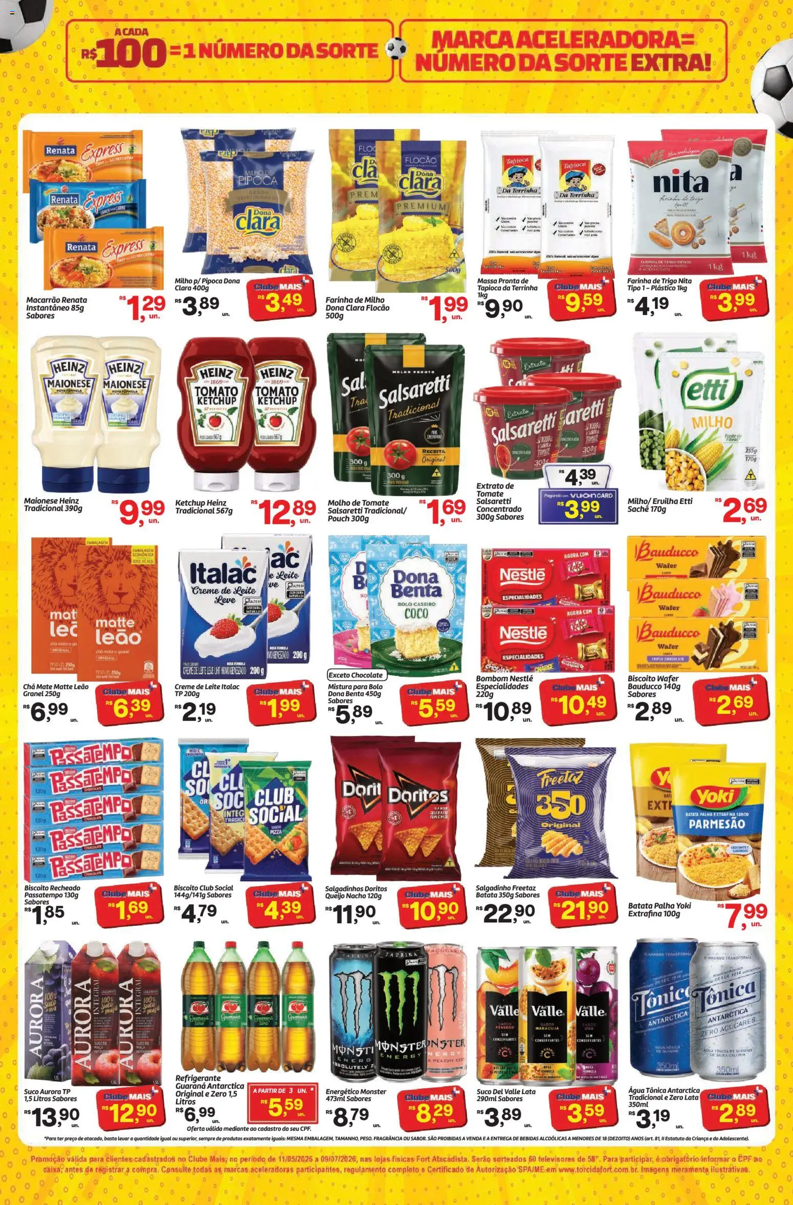 Fort Atacadista Folheto - válido de 08.06.2026 | Página: 2 | Produtos: Energético, Farinha de trigo, Leite, Pipoca