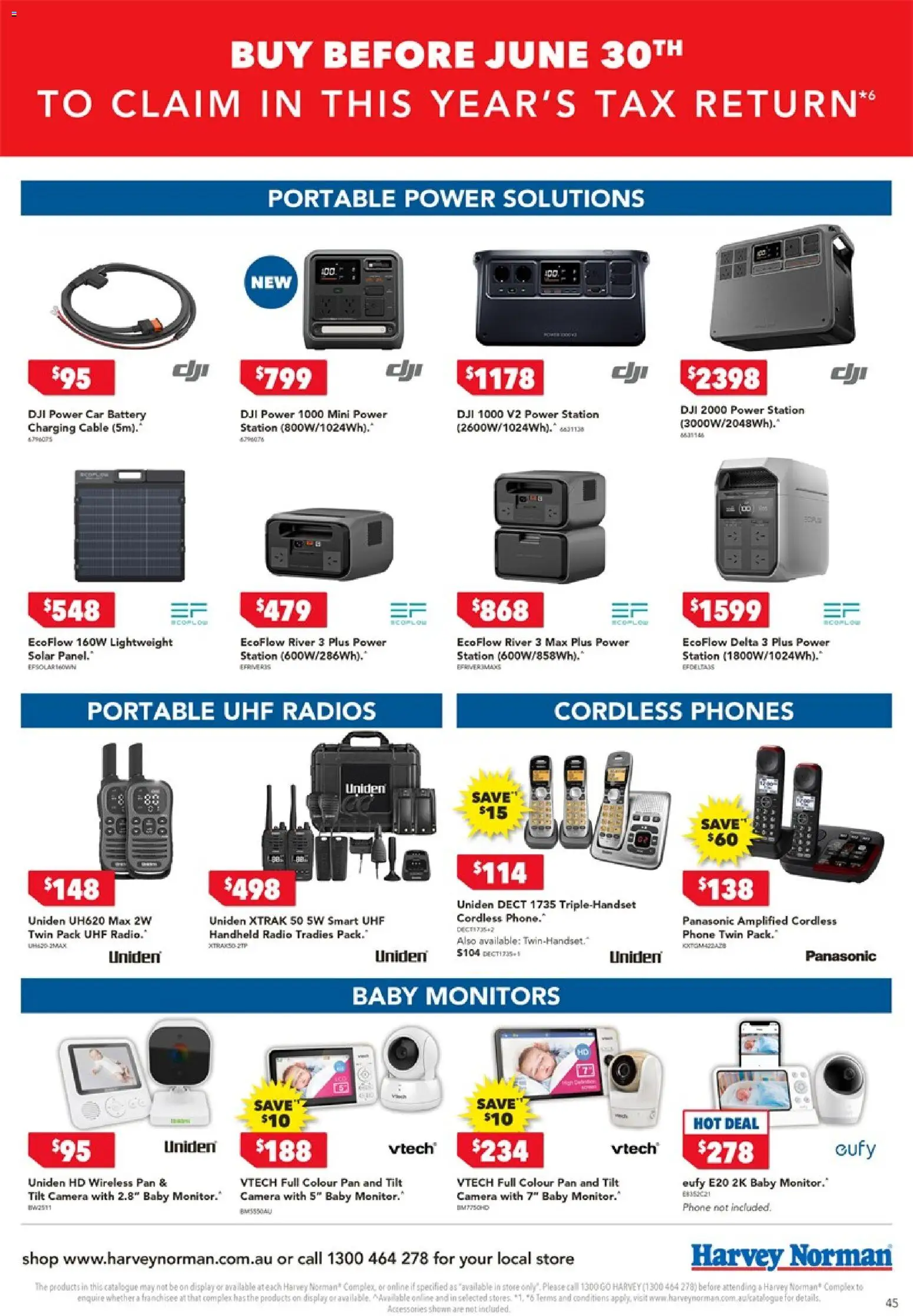 Harvey Norman catalogue - valid from 05.06.2026 | Page: 45 | Products: Battery, Phone, Radio, Portable