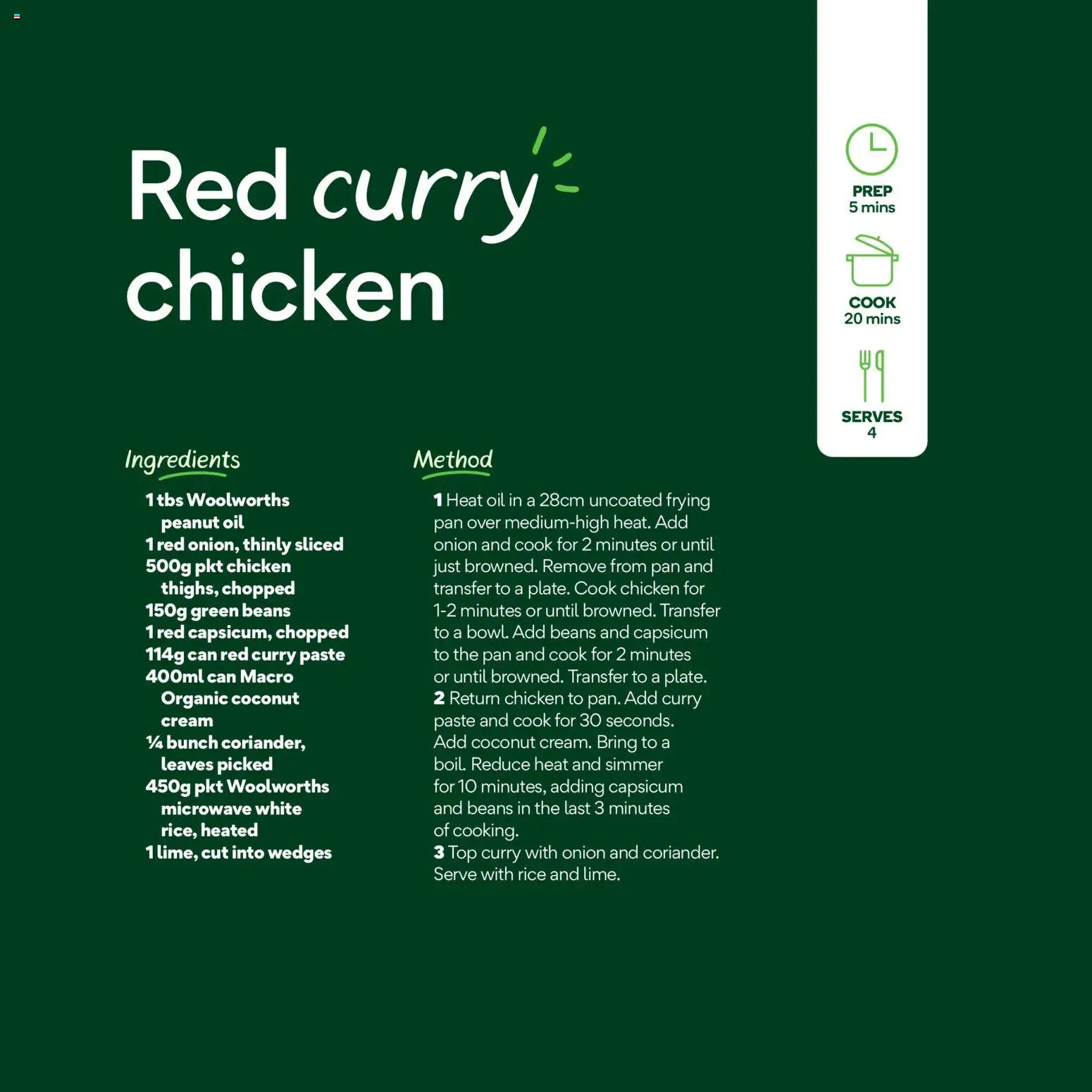 Woolworths catalogue - valid from 20.03.2026 | Page: 16 | Products: Capsicum, Chicken, Rice, Cream