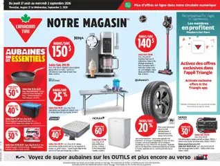 Preview of Canadian Tire circulaire from shop Canadian Tire valid from Aug 27, 2026