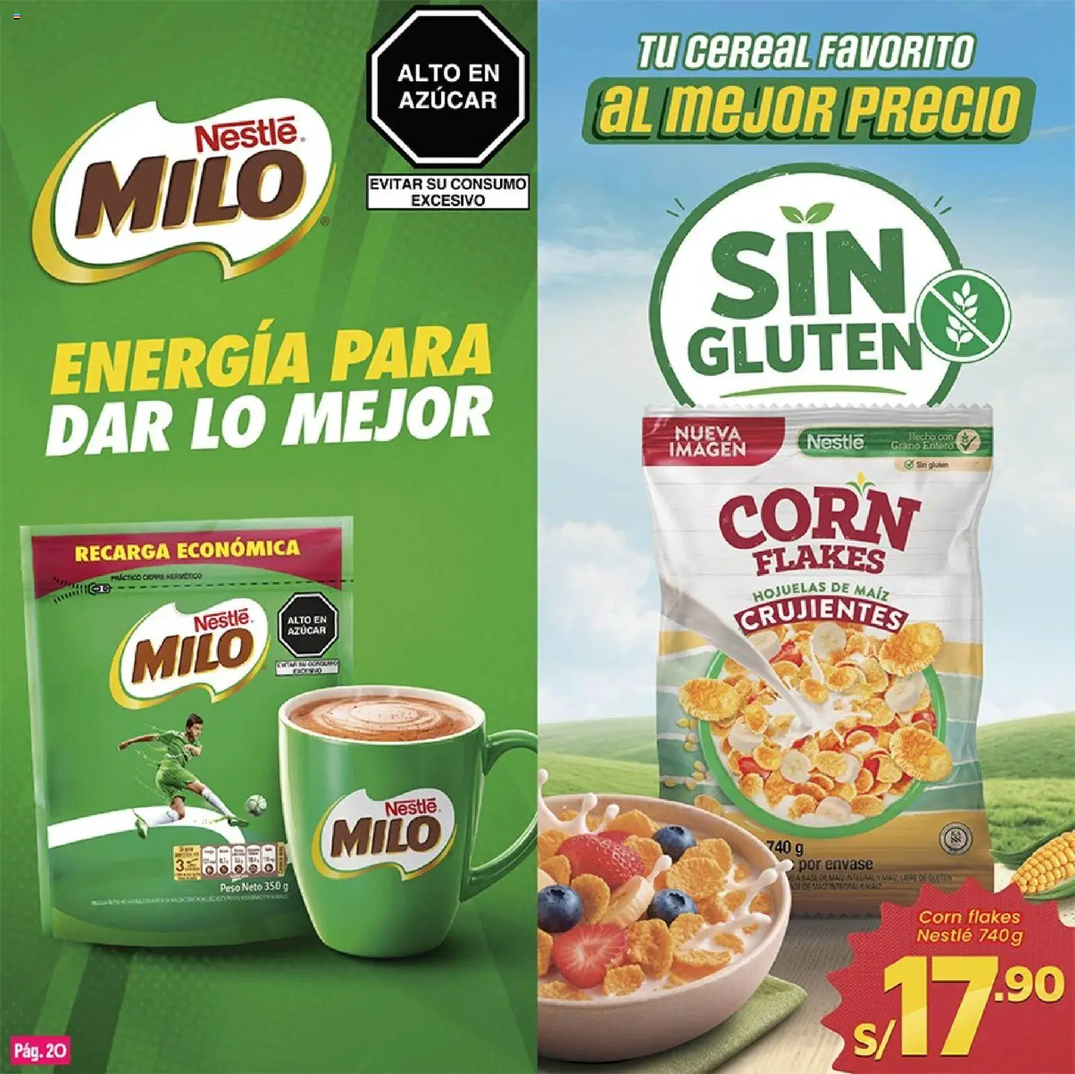 Catálogo Plaza Vea válido desde 01/09/2026 | Página: 20 | Productos: Maíz, Hojuelas, Peso, Azúcar