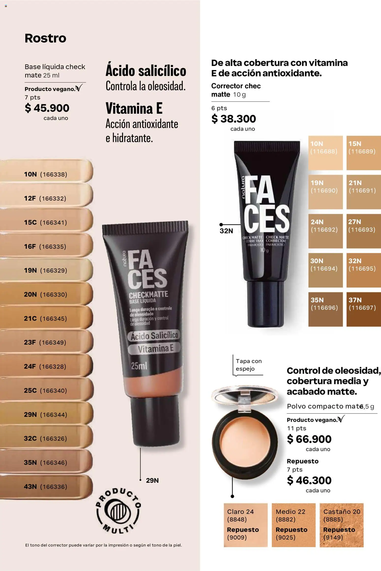 Natura revista - valida desde el 01/07/2026 | Página: 97 | Productos: Polvo compacto, Espejo, Polvo, Corrector