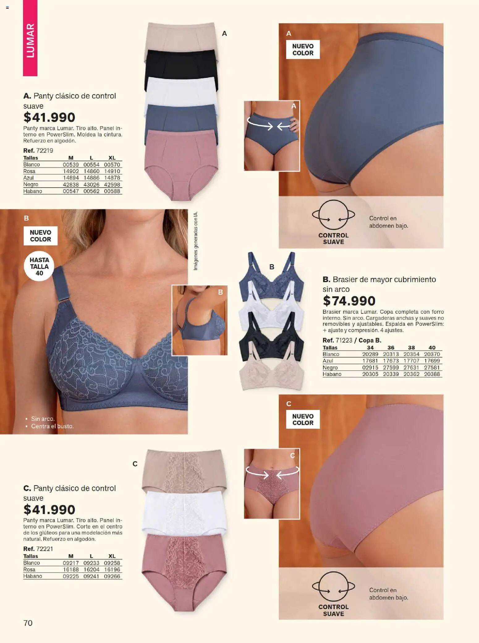Leonisa revista - valida desde el 15/07/2026 | Página: 70 | Productos: Brasier