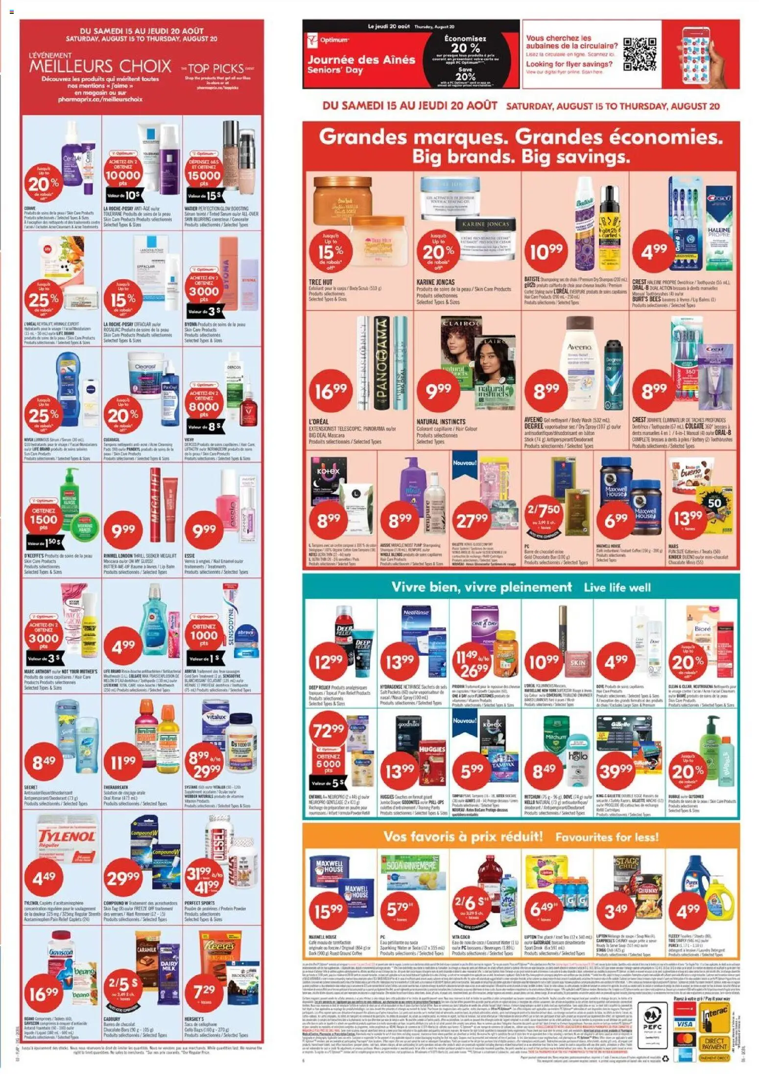Pharmaprix flyer valid from Aug 14, 2026 | Page: 3 | Products: Powder, Antiperspirant, Salt, Milk