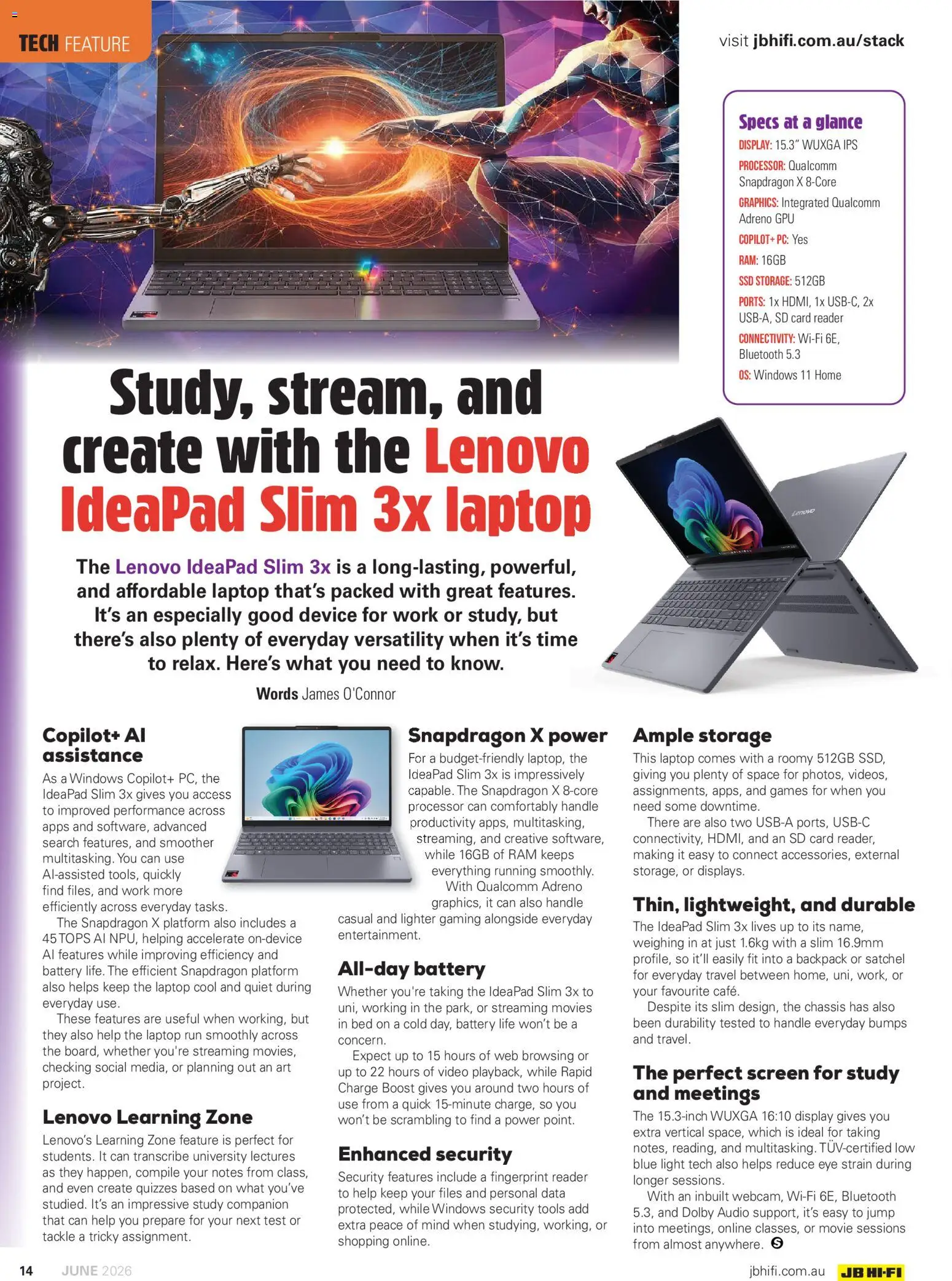 JB Hi-Fi catalogue - valid from 01.06.2026 | Page: 14 | Products: Light, Laptop, Screen, Bed