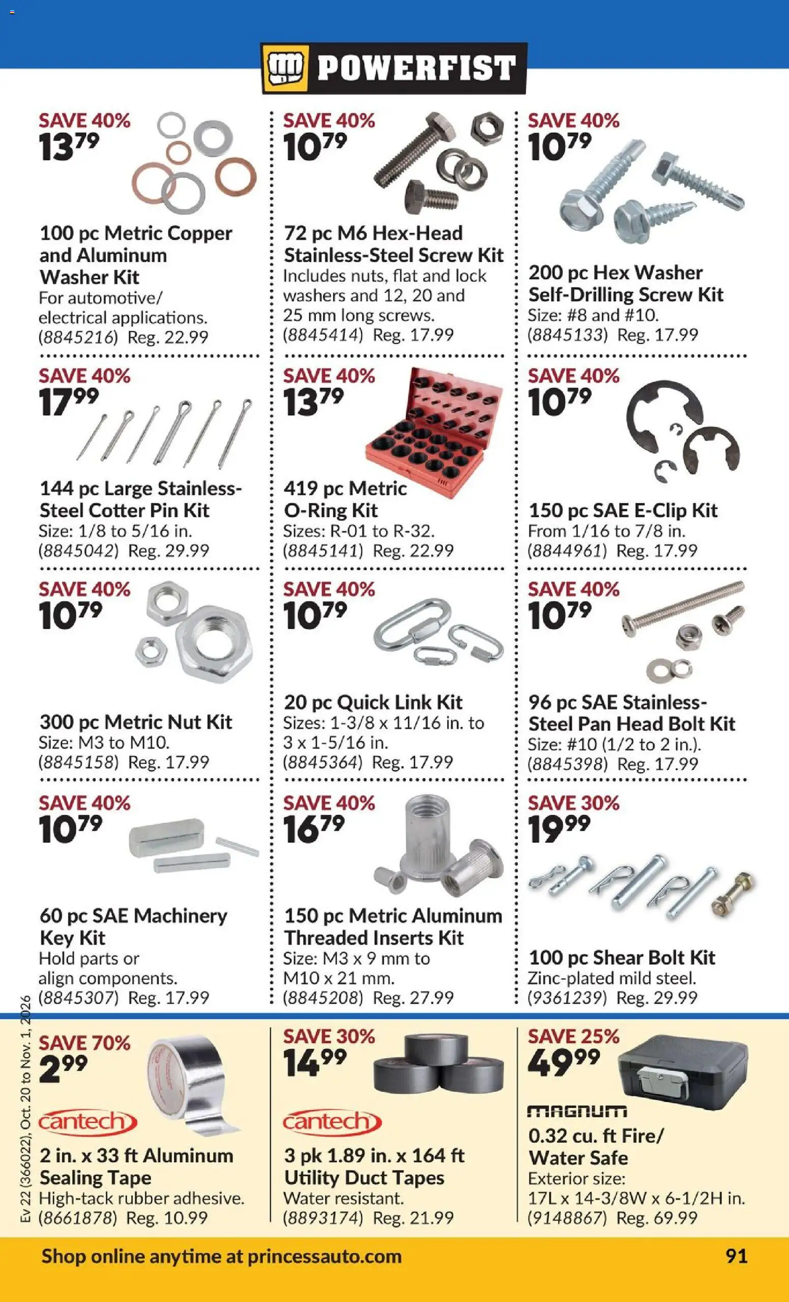 Princess Auto flyer valid from Oct 20, 2026 | Page: 94