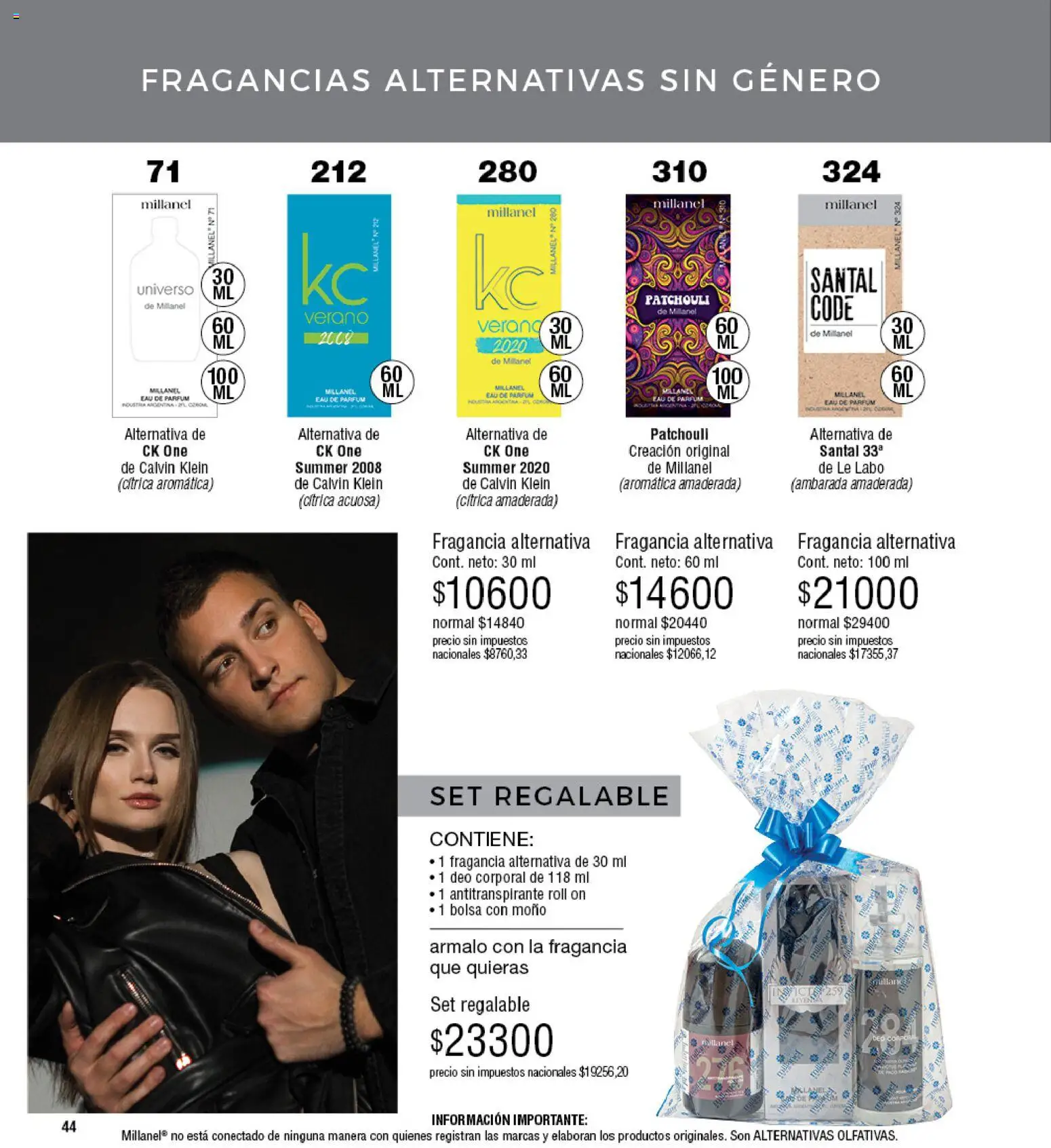 Millanel - Catálogo │ válido desde el 20/07/2026 | Página: 44 | Productos: Bolsa, Moño, Fragancia, Antitranspirante