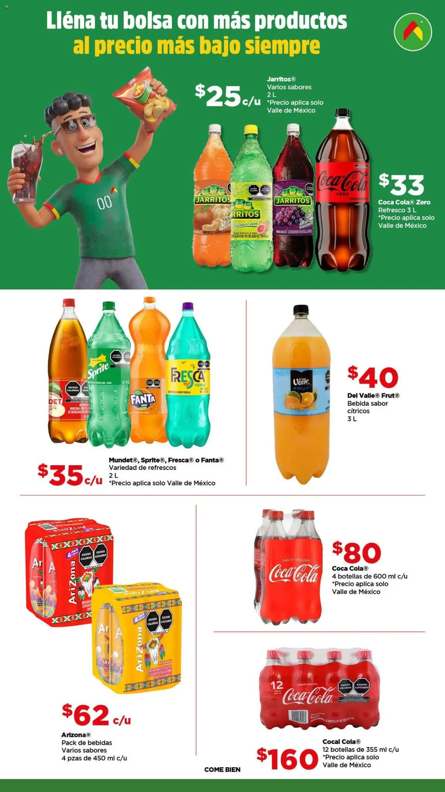 Nuevas ofertas de Bodega Aurrerá válidas en toda la República Mexicana desde el 05.06.2026. ¡Encuentra las mejores ofertas en Bodega Aurrerá folleto Golazo! | Página: 11 | Productos: Refresco, Bolsa, Jugo