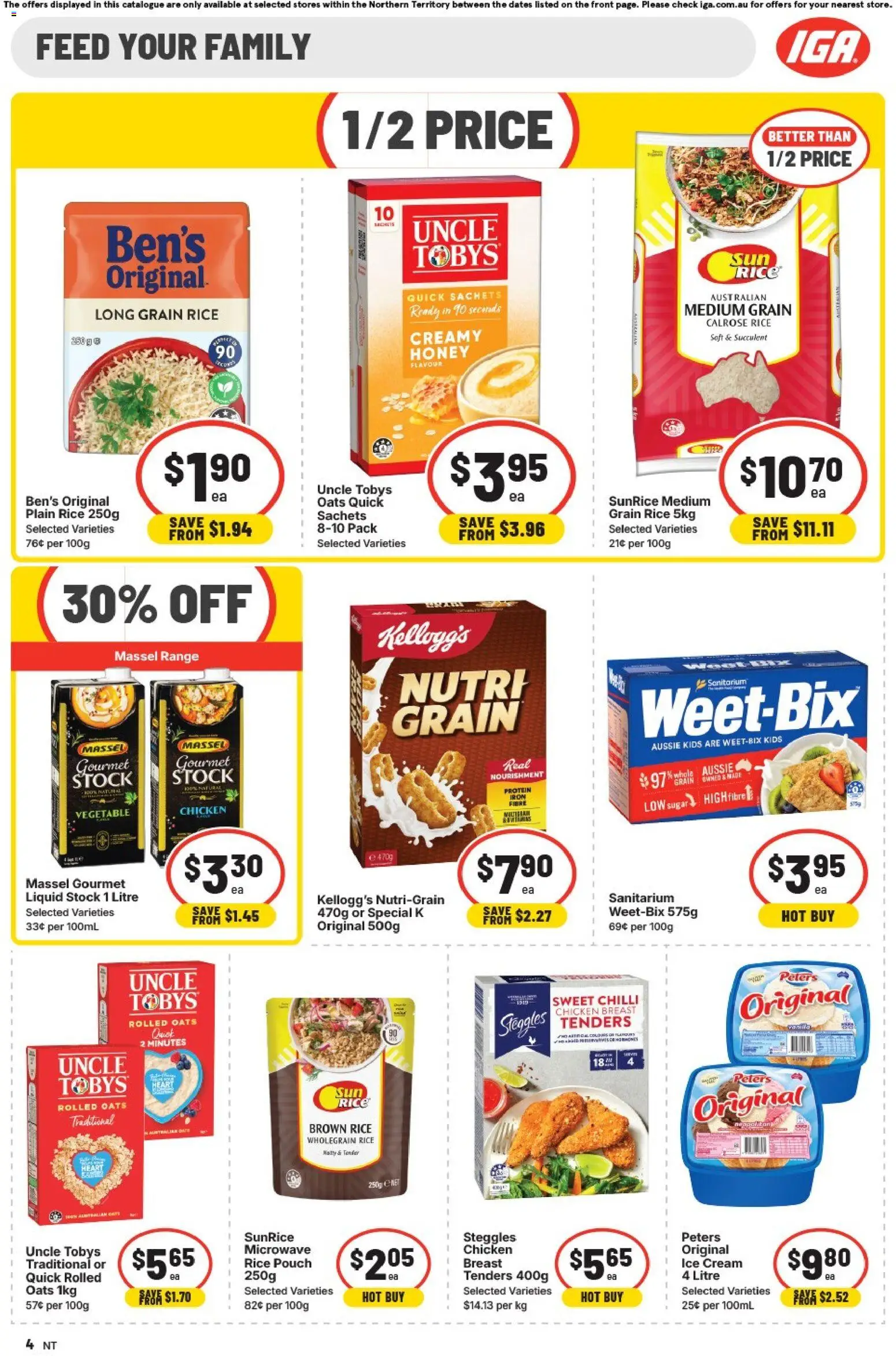 IGA catalogue - valid from 01/07/2026 | Page: 4 | Products: Honey, Chicken, Microwave, Iron