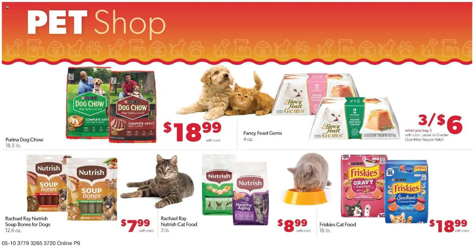 Family Fare Weekly Ad - IA - valid from 10.05.2026 | Page: 13 | Products: Cat Food, Beef, Seafood