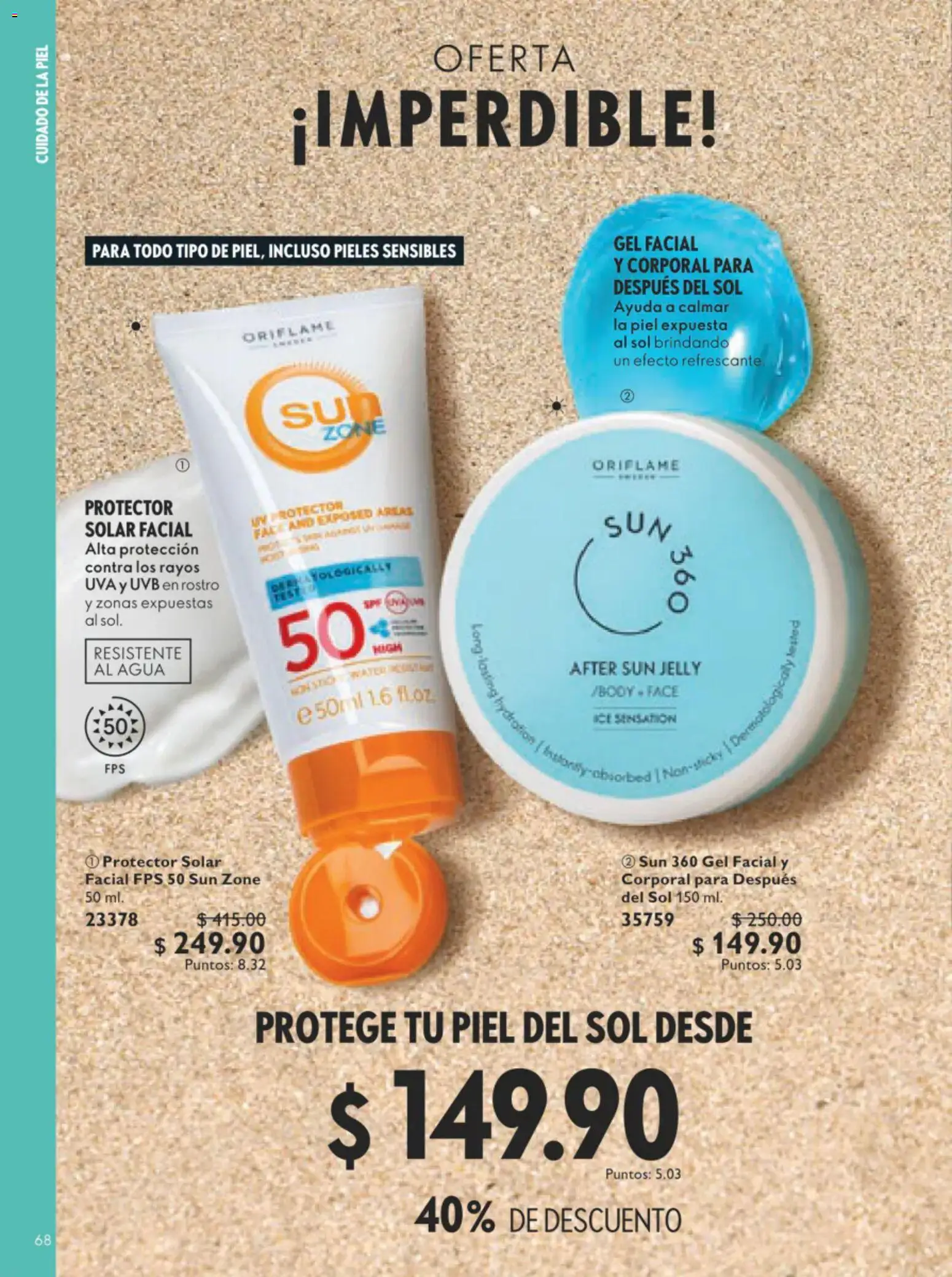 Nuevas ofertas de Oriflame válidas en toda la República Mexicana desde el 11/07/2026. ¡Encuentra las mejores ofertas en Oriflame campaña 10 2026! | Página: 68 | Productos: Agua, Uva, Protector solar