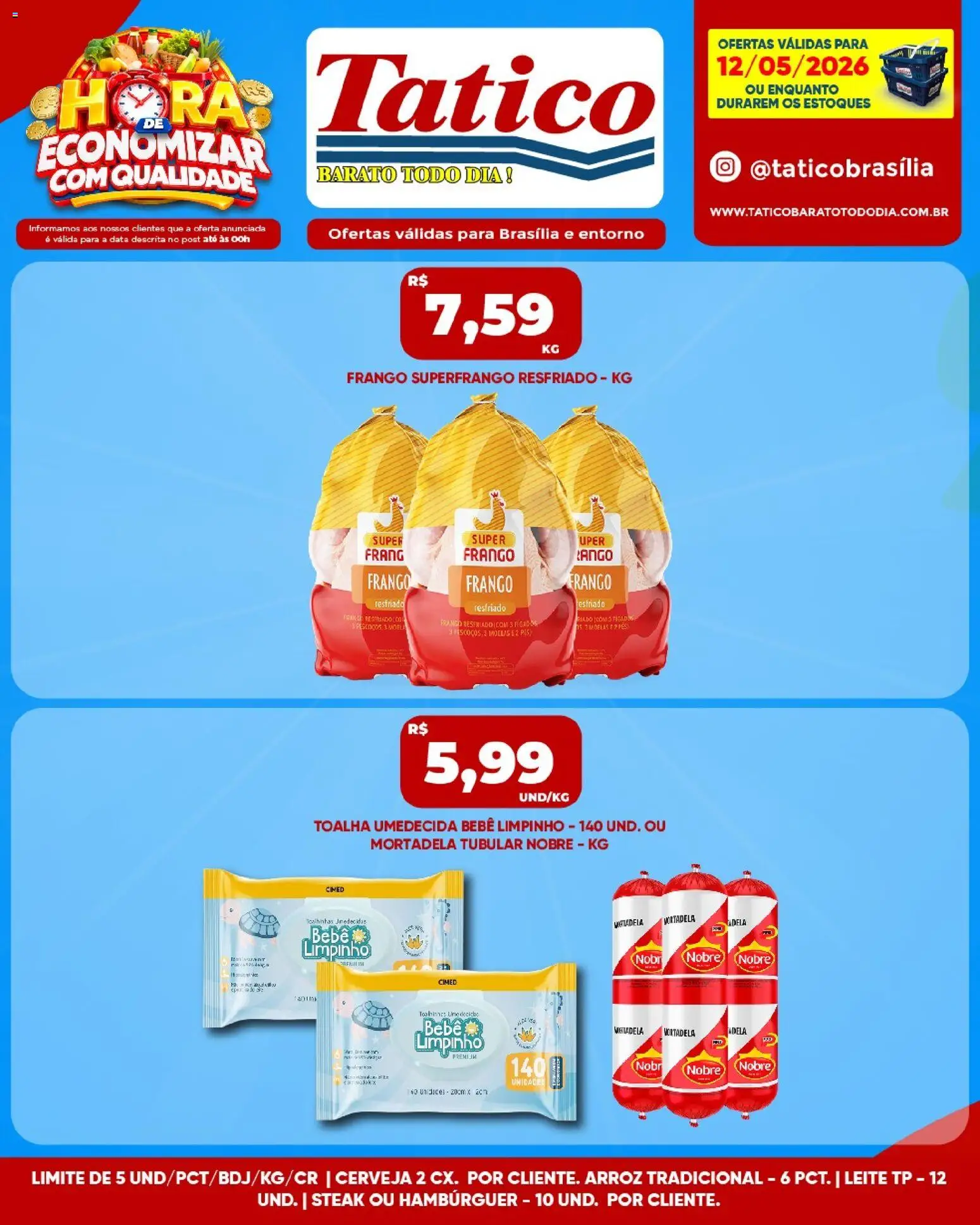 Tatico Folheto - válido de 12.05.2026 | Página: 7 | Produtos: Arroz, Hambúrguer, Frango, Toalha umedecida