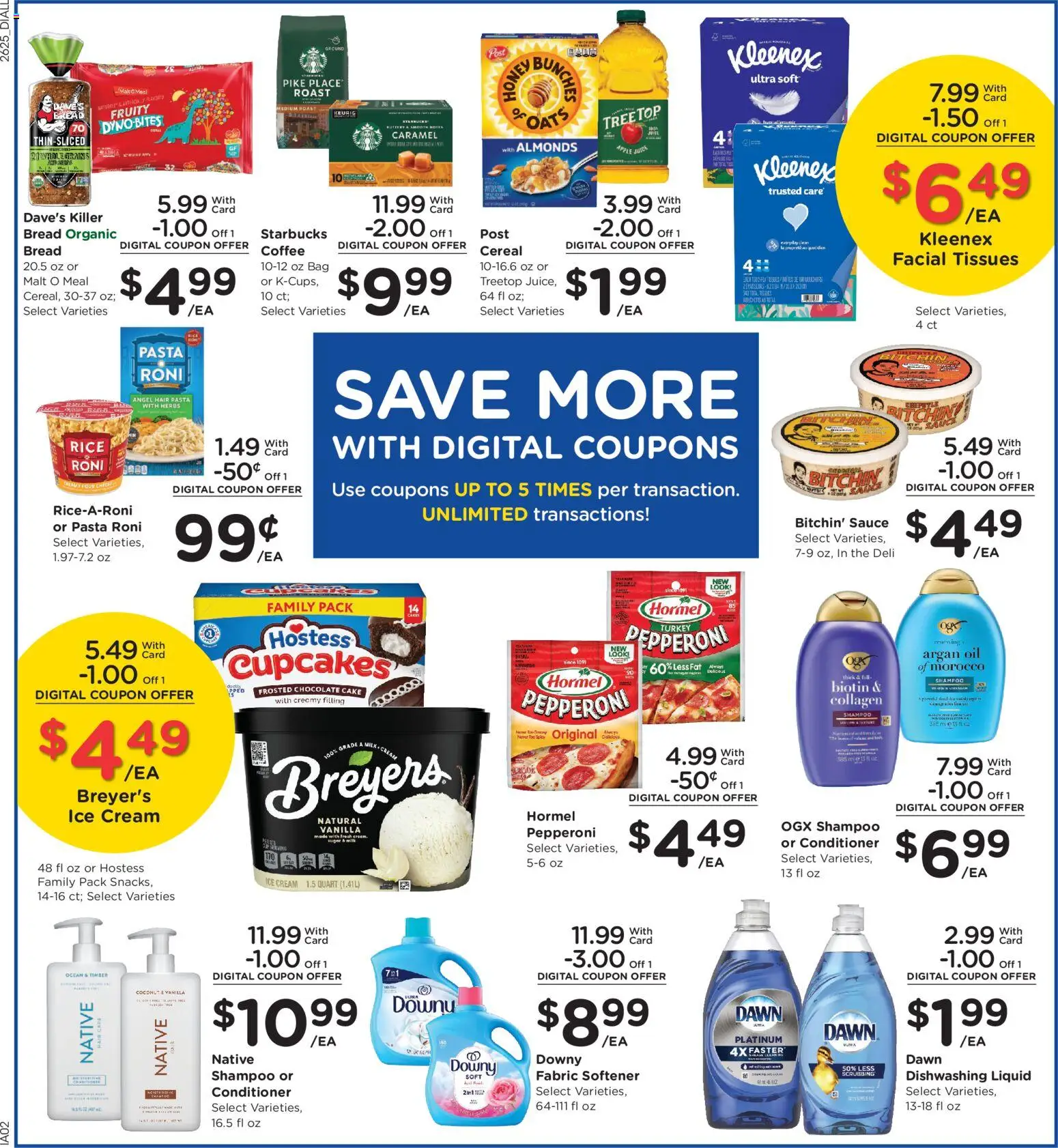 Dillons Weekly Ad - valid from 07/22/2026 | Page: 6 | Products: Milk, Fabric softener, Pasta, Ice cream
