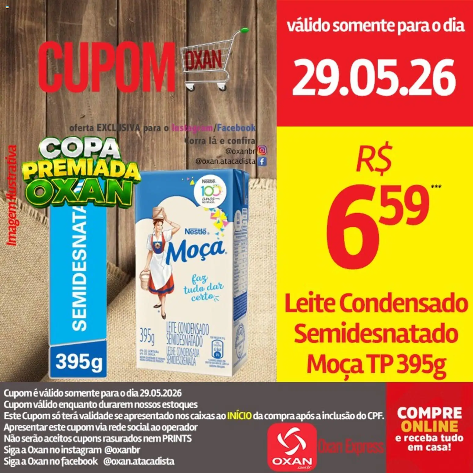 Oxan Atacadista Folheto - válido de 29.05.2026 | Página: 13 | Produtos: Leite, Copa, Leite condensado