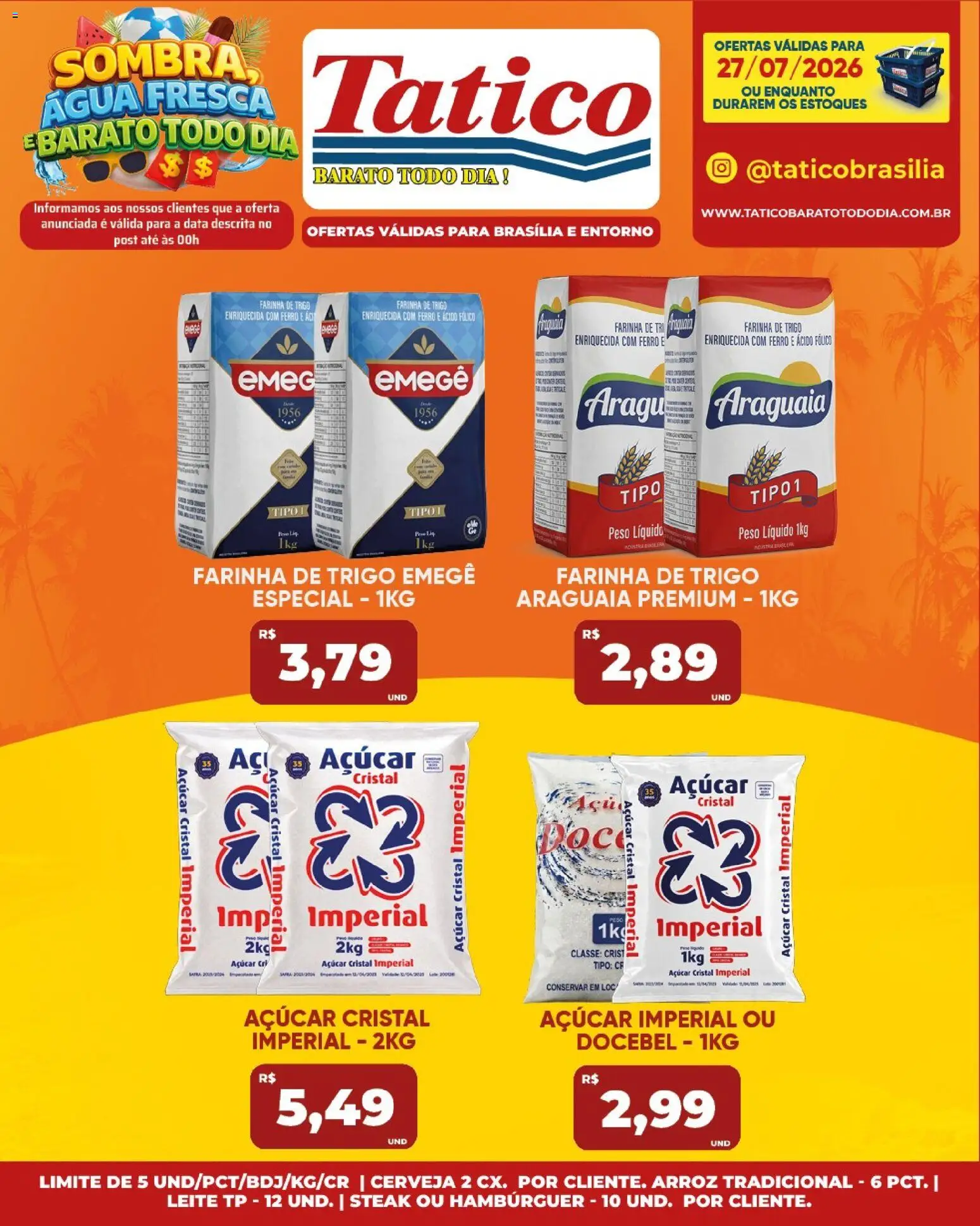 Tatico Folheto - válido de 27/07/2026 | Página: 17 | Produtos: Ferro, Leite, Cerveja, Arroz