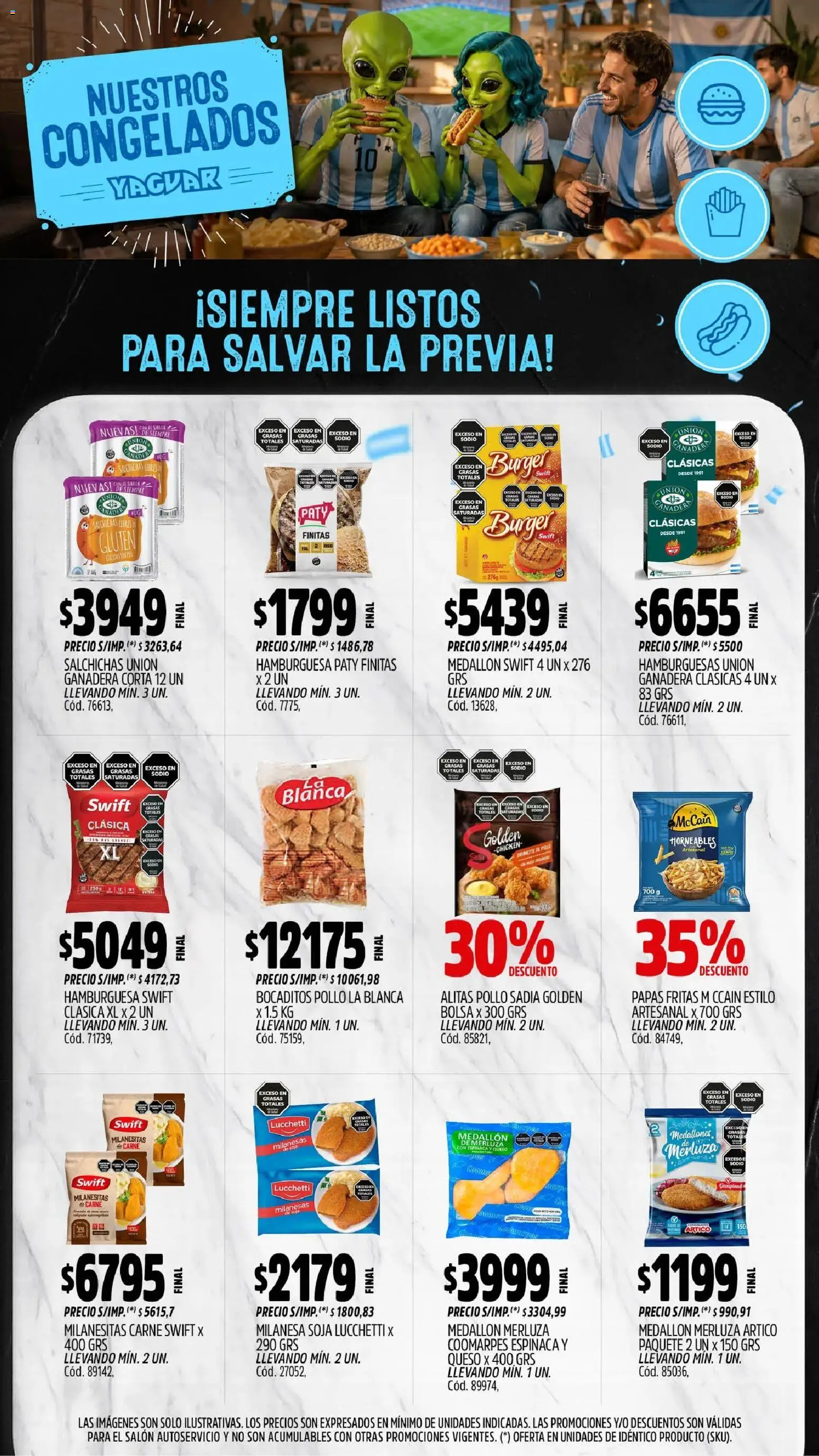 Yaguar catálogo │ válido desde el 06/07/2026 | Página: 10 | Productos: Bolsa, Pollo, Milanesa, Papas fritas