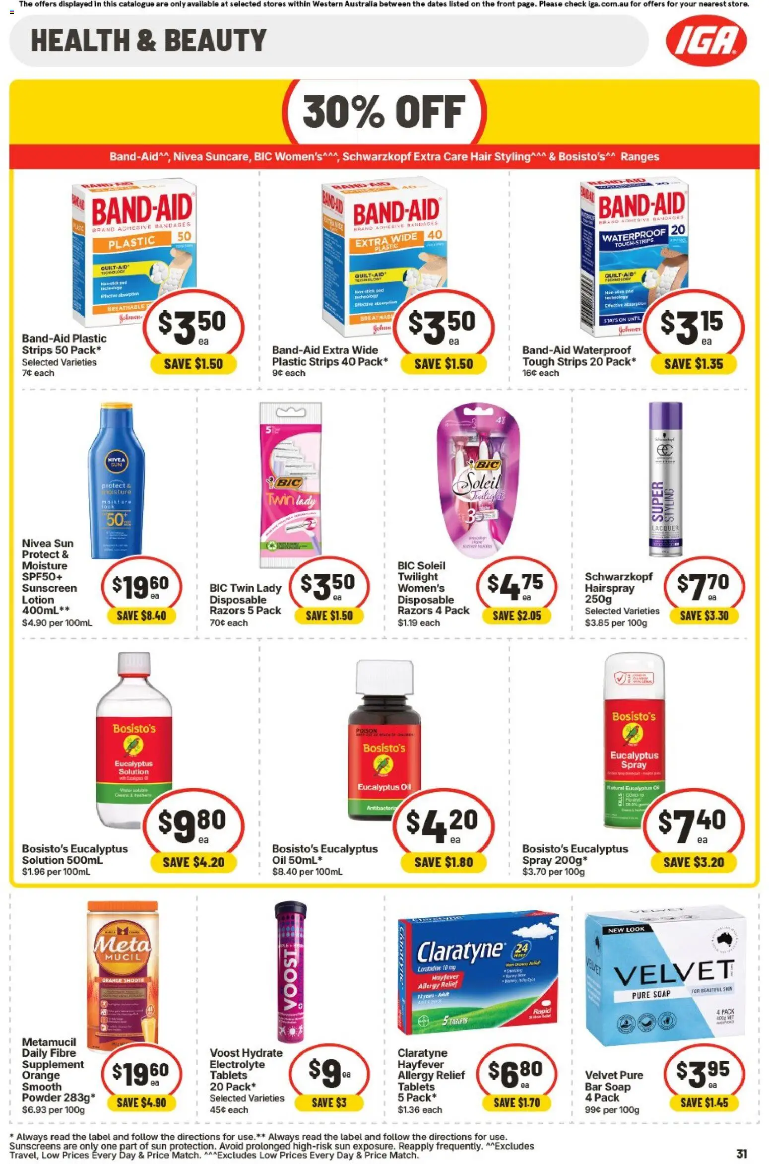 IGA catalogue - valid from 02/09/2026 | Page: 32 | Products: Powder, Lotion, Tablets, Allergy