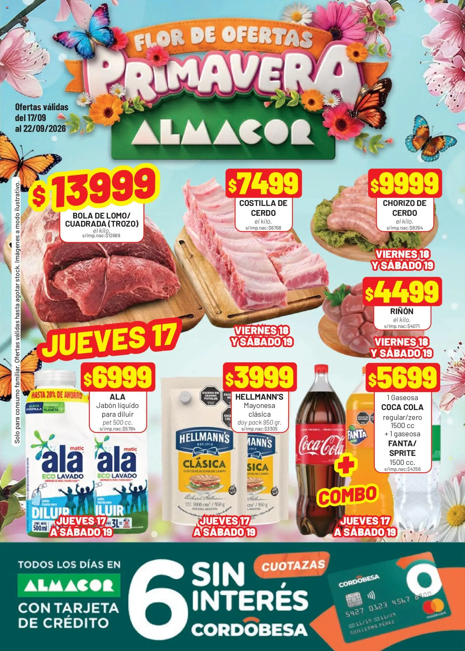 Almacor catálogo │ válido desde el 17/09/2026 | Página: 1 | Productos: Fanta, Gaseosa, Jabón, Cerdo