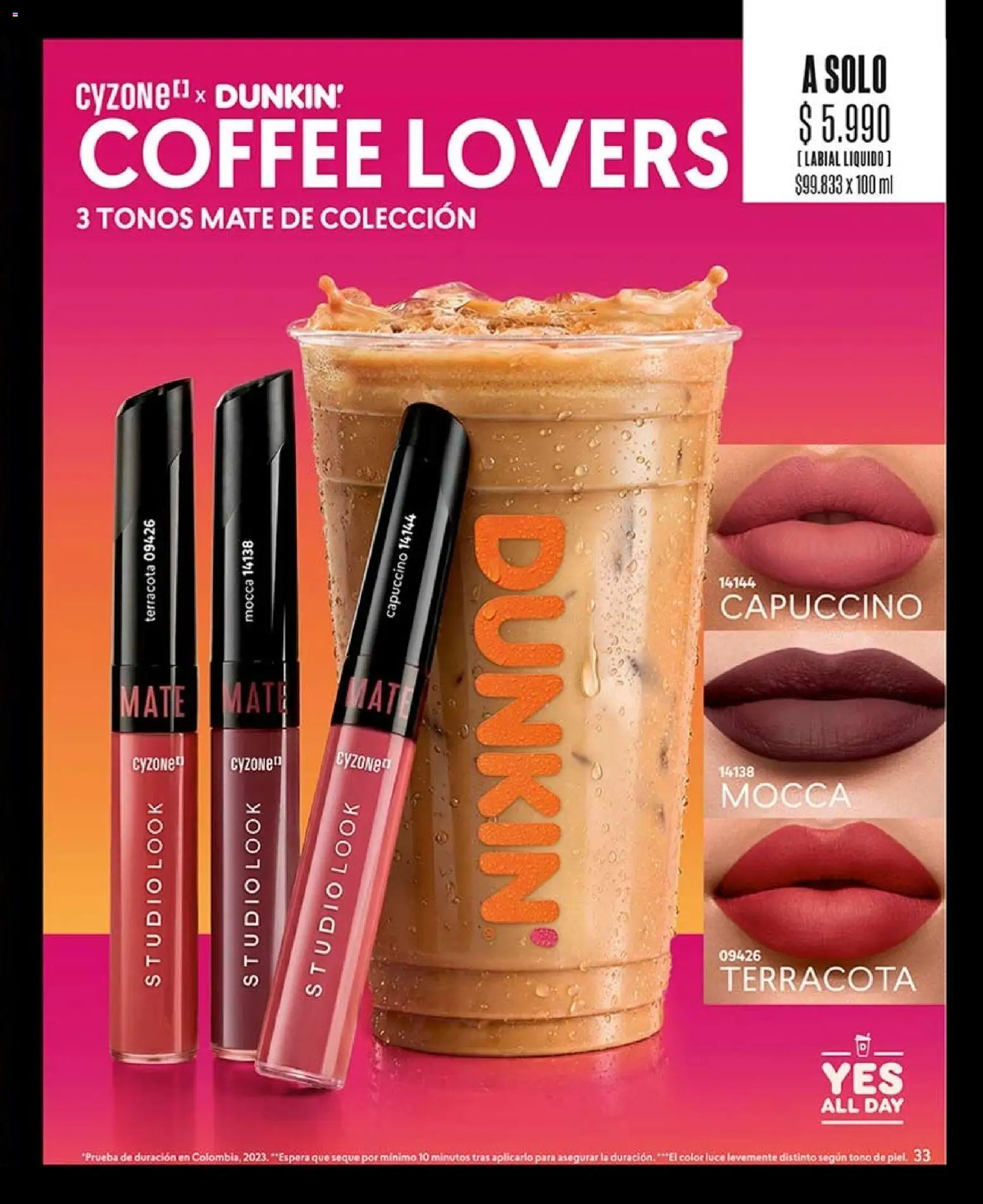 Catálogo CyZone Campaña 14 │ válido desde el 16.08.2026 | Página: 33 | Productos: Mate, Labial