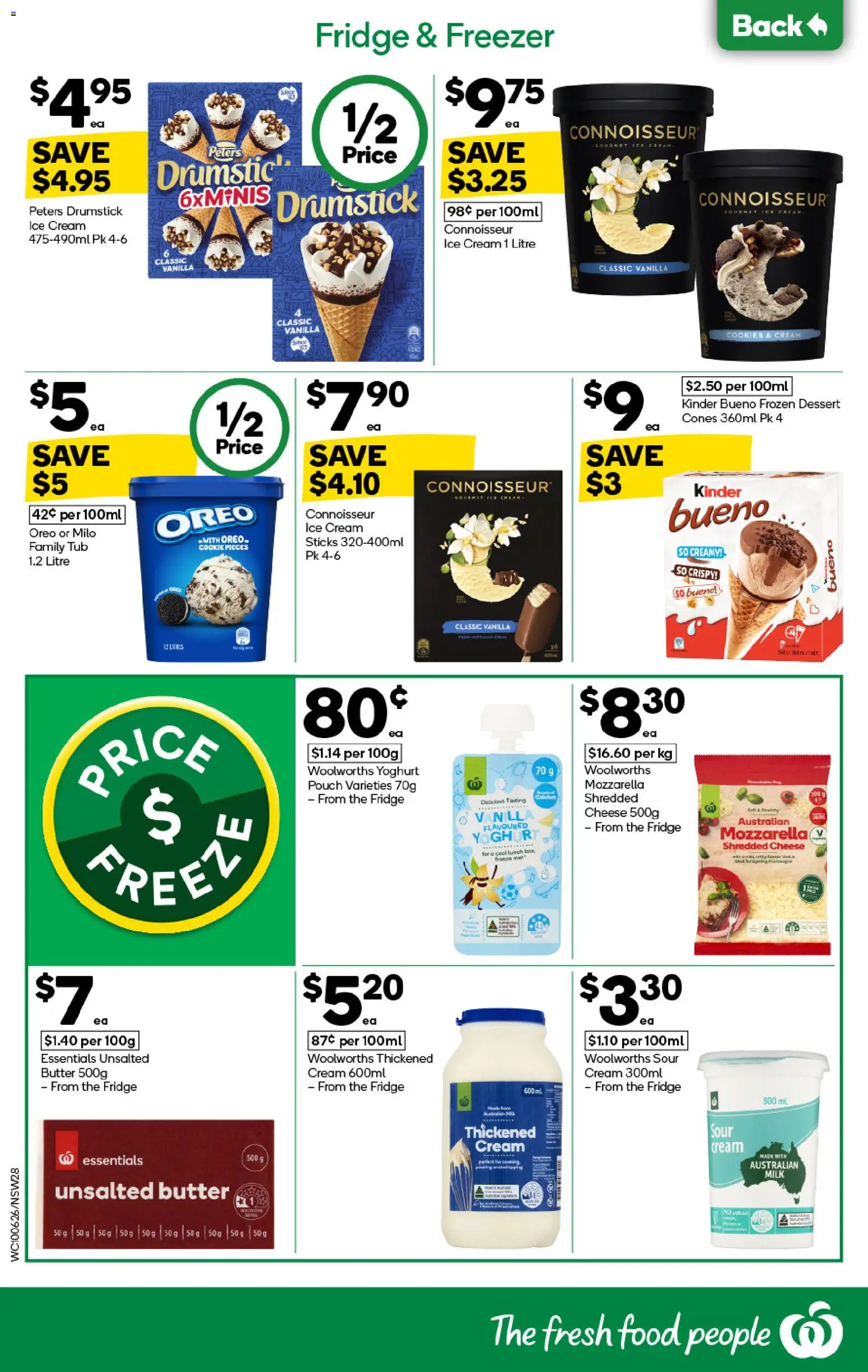 Woolworths catalogue - valid from 10.06.2026 | Page: 28 | Products: Yoghurt, Cream, Ice cream, Freezer