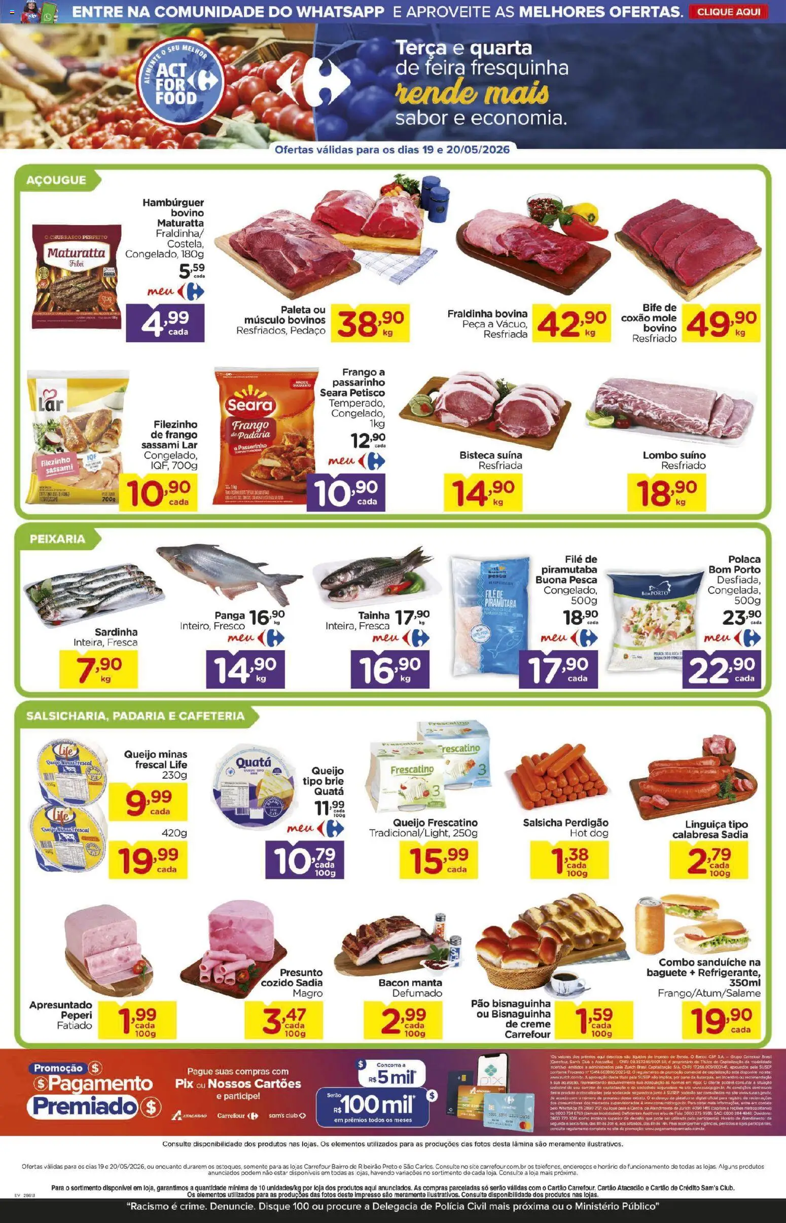 Carrefour Bairro Folheto - válido de 19.05.2026 | Página: 2 | Produtos: Lombo, Queijo, Brie, File de polaca
