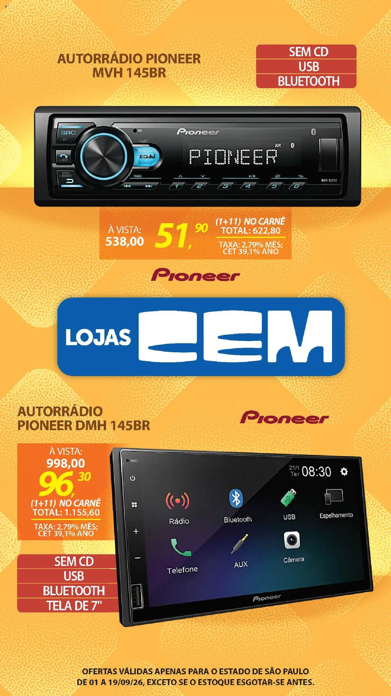 Lojas Cem Folheto - válido de 01/09/2026 | Página: 81 | Produtos: Tela, Telefone, Rádio, Câmera