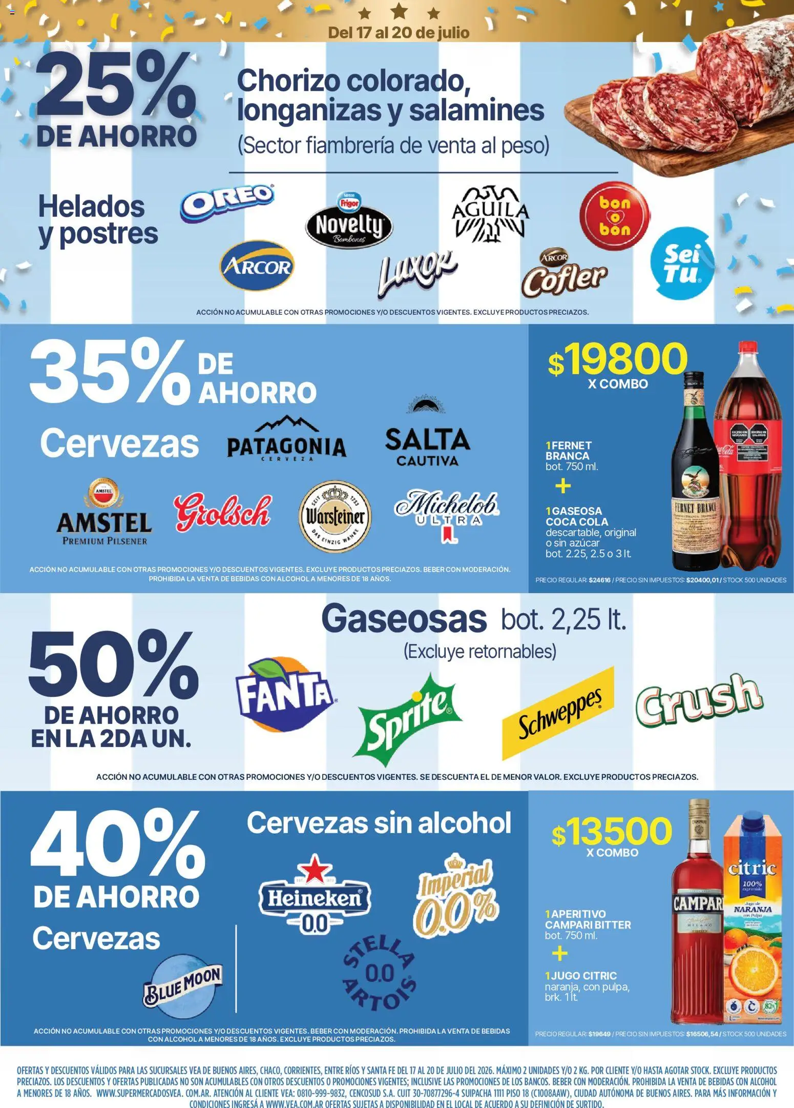 Vea - Fin de semana de ahorro | BA Nea │ válido desde el 17/07/2026 | Página: 2 | Productos: Peso, Bombones, Fernet, Chorizo