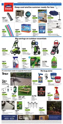 Preview of Lowe's weekly ads valid from 06/25/2026 | Page: 2 | Products: Umbrella, Shock, Washer, Weight