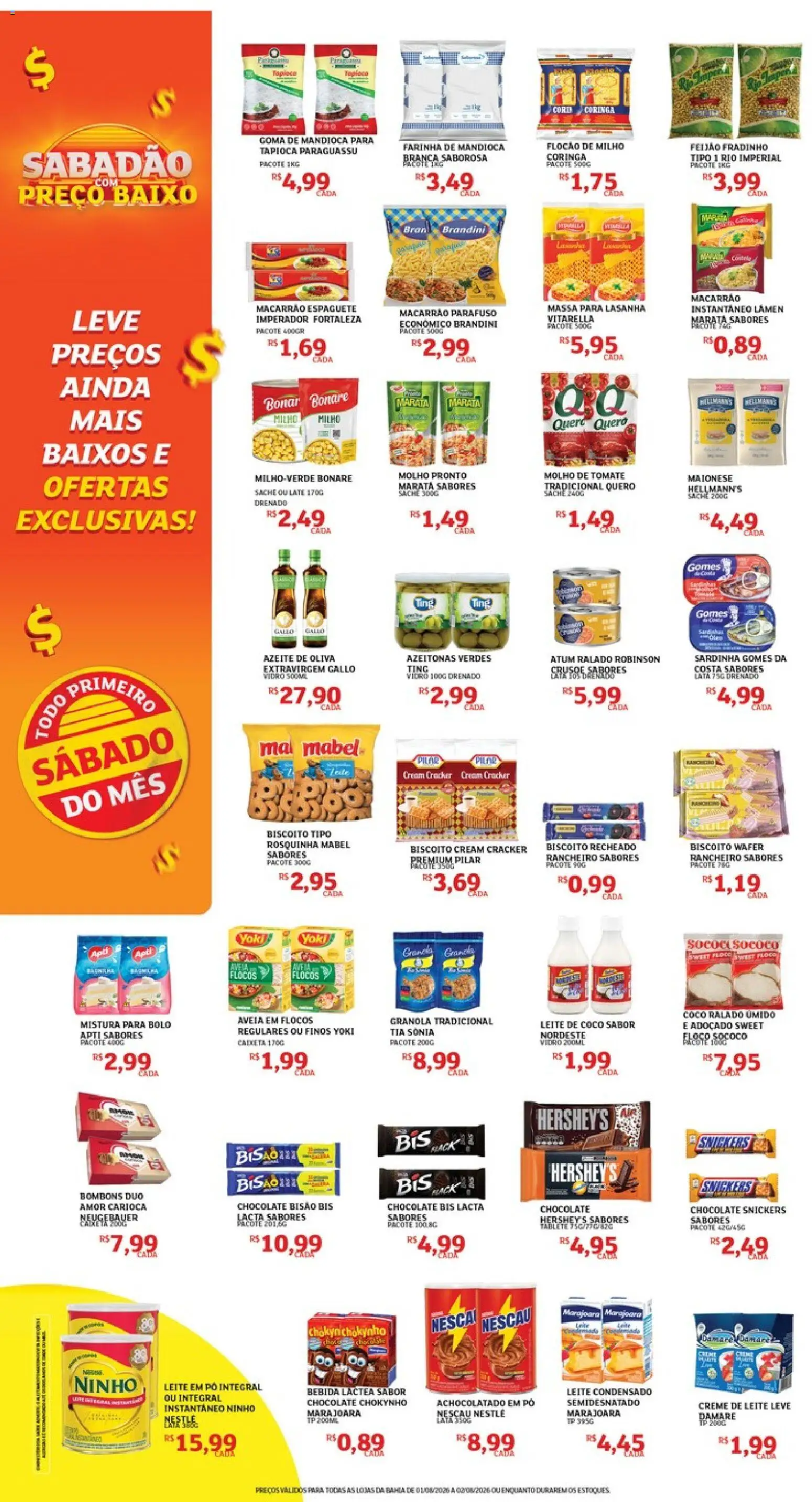 Assaí Atacadista Folheto - válido de 01/08/2026 | Página: 2 | Produtos: Coco, Farinha de mandioca, Bolo, Lasanha