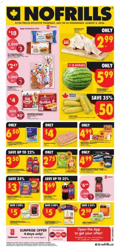 Preview of No Frills weekly flyer - AB from shop No Frills valid from Jul 30, 2026