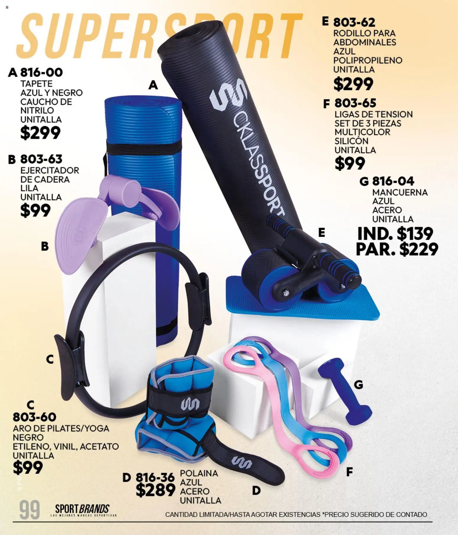 Nuevas ofertas de Cklass válidas en toda la República Mexicana desde el 11/09/2026. ¡Encuentra las mejores ofertas en Cklass catálogo Sportbrands Dama Invierno! | Página: 116 | Productos: Tapete, Rodillo