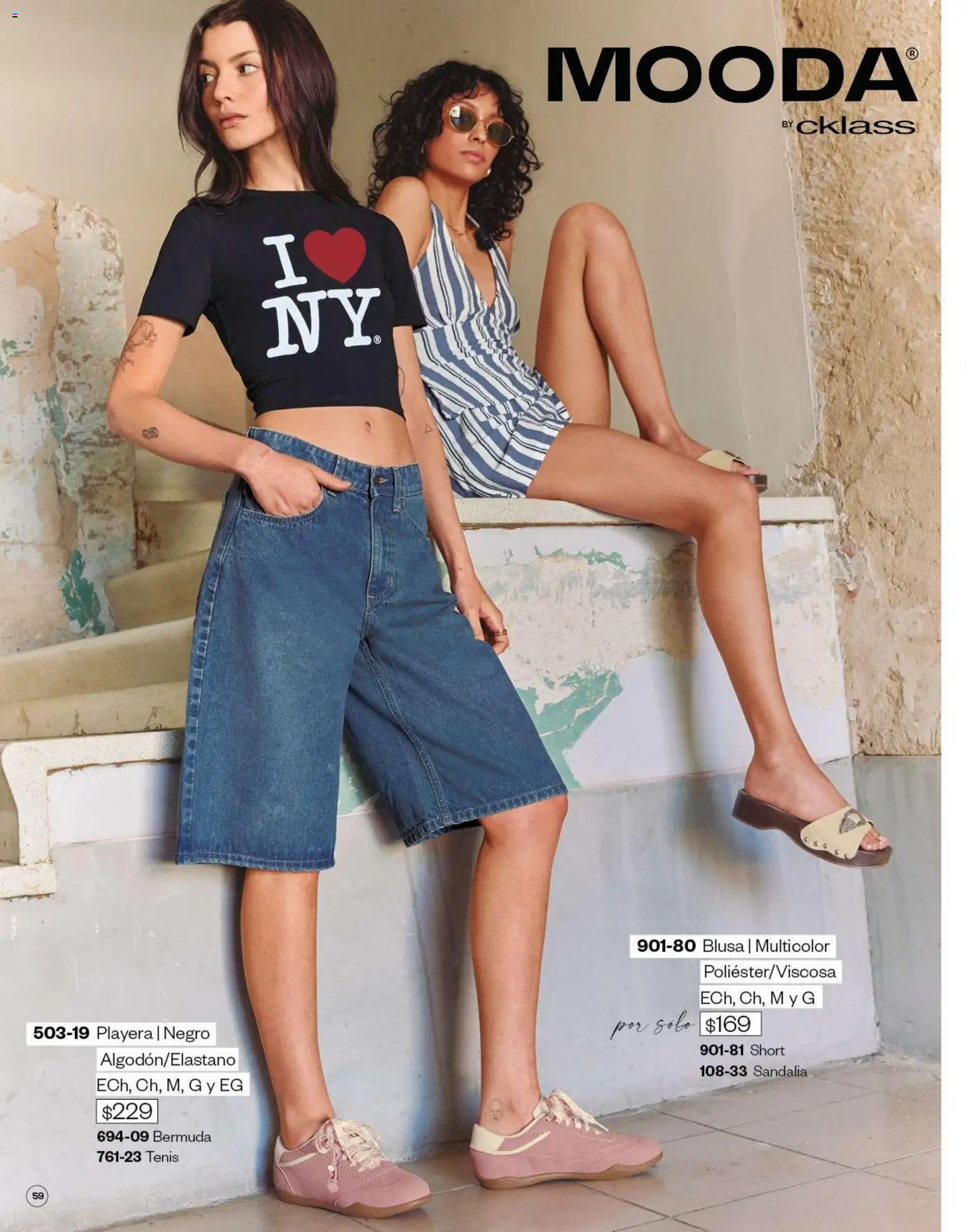 Nuevas ofertas de Cklass válidas en toda la República Mexicana desde el 05.03.2026. ¡Encuentra las mejores ofertas en Cklass catálogo Verano Mooda! | Página: 60 | Productos: Blusa, Playera, Short, Bermuda